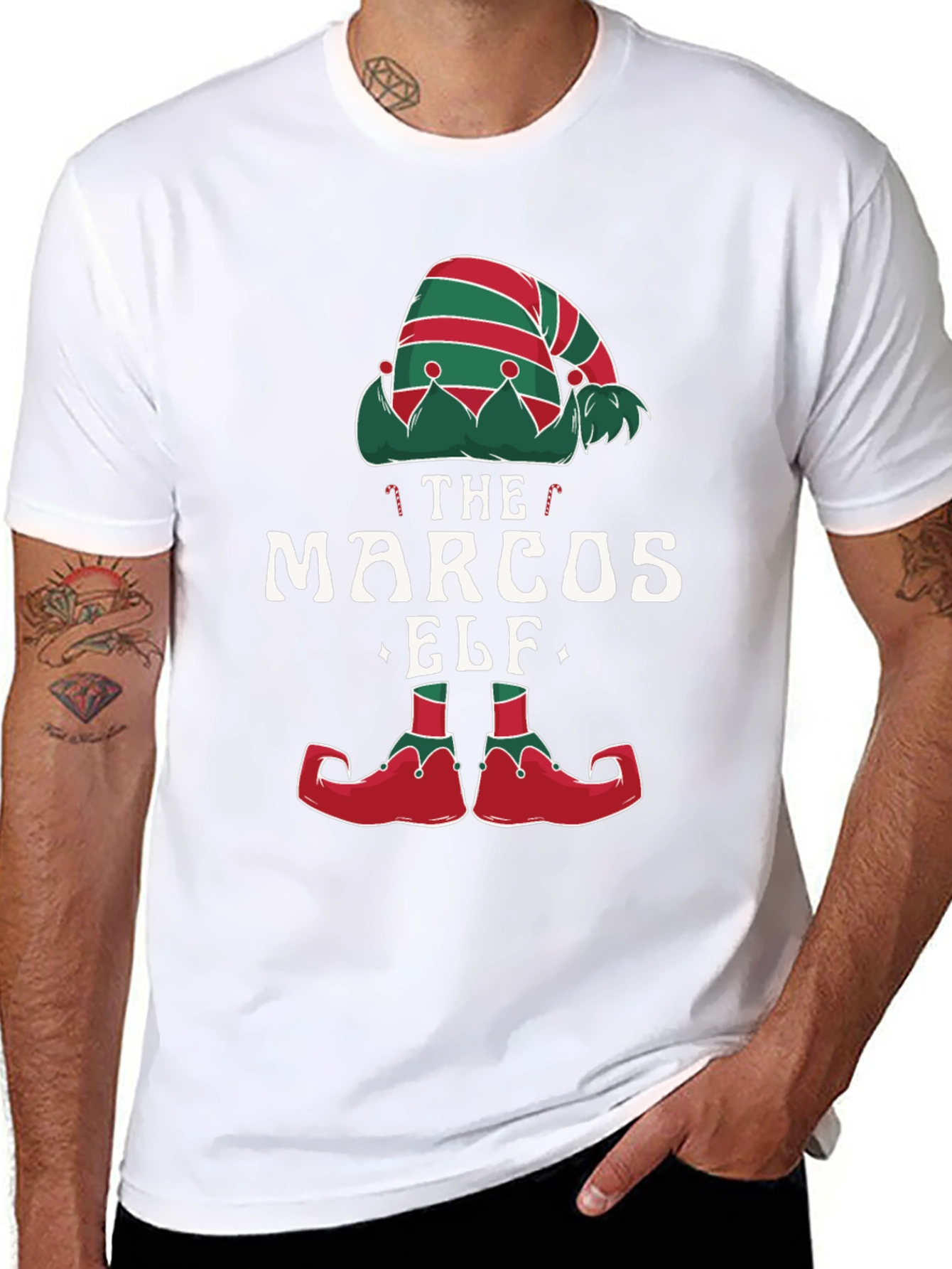 Funny The Marcos Elf Christmas Holiday T-Shirt
