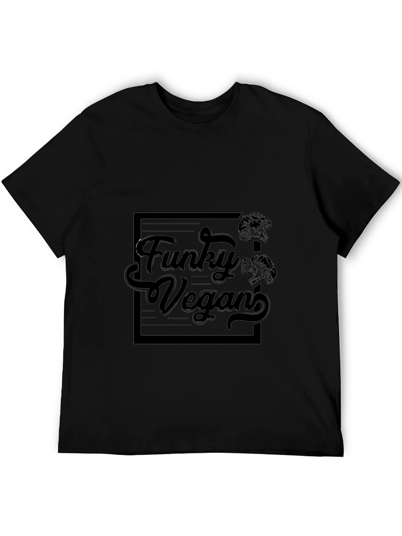 Funky Vegan Black T-Shirt - Trendy & Stylish