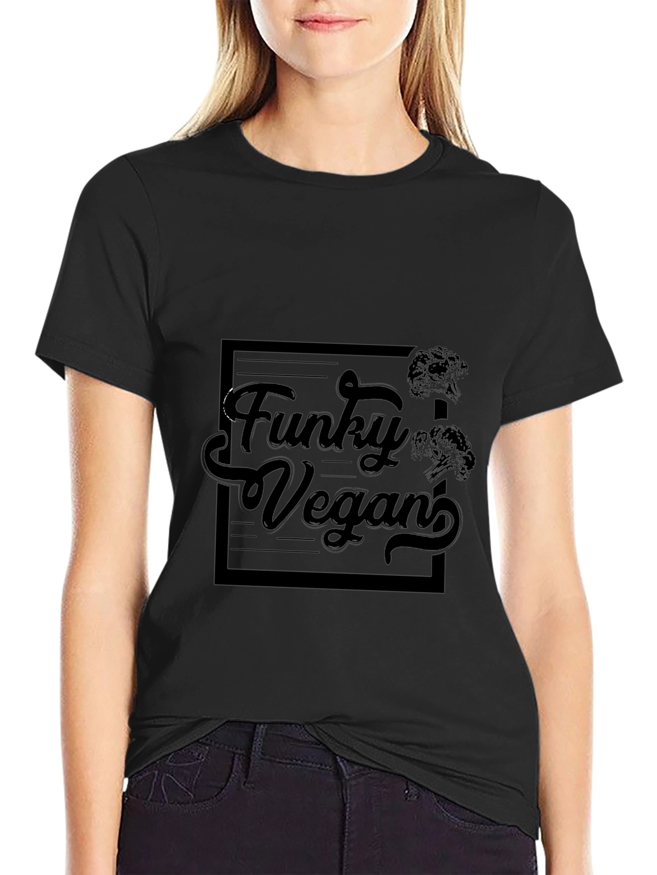 Funky Vegan Black T-Shirt - Trendy & Stylish