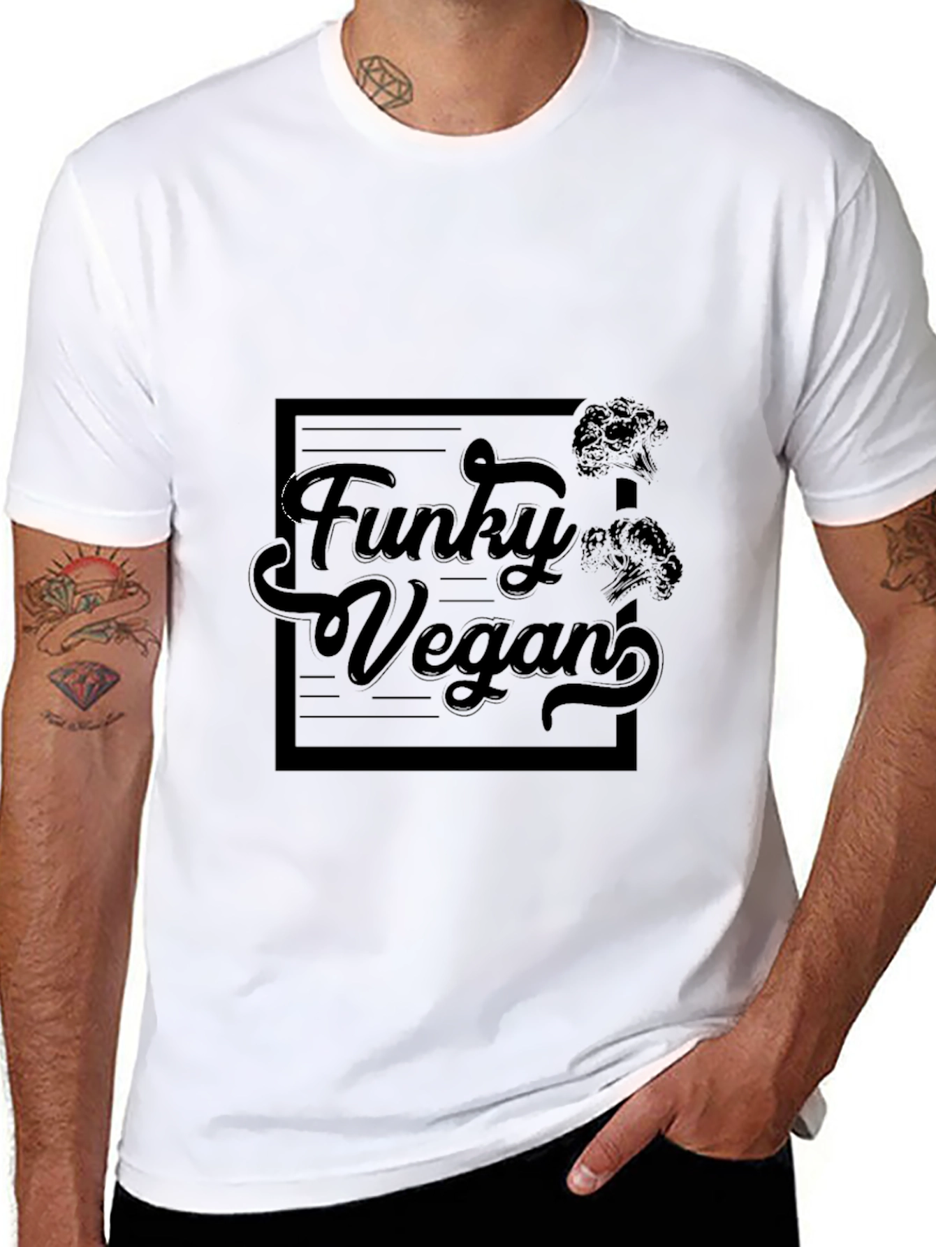 Funky Vegan Black T-Shirt - Trendy & Stylish