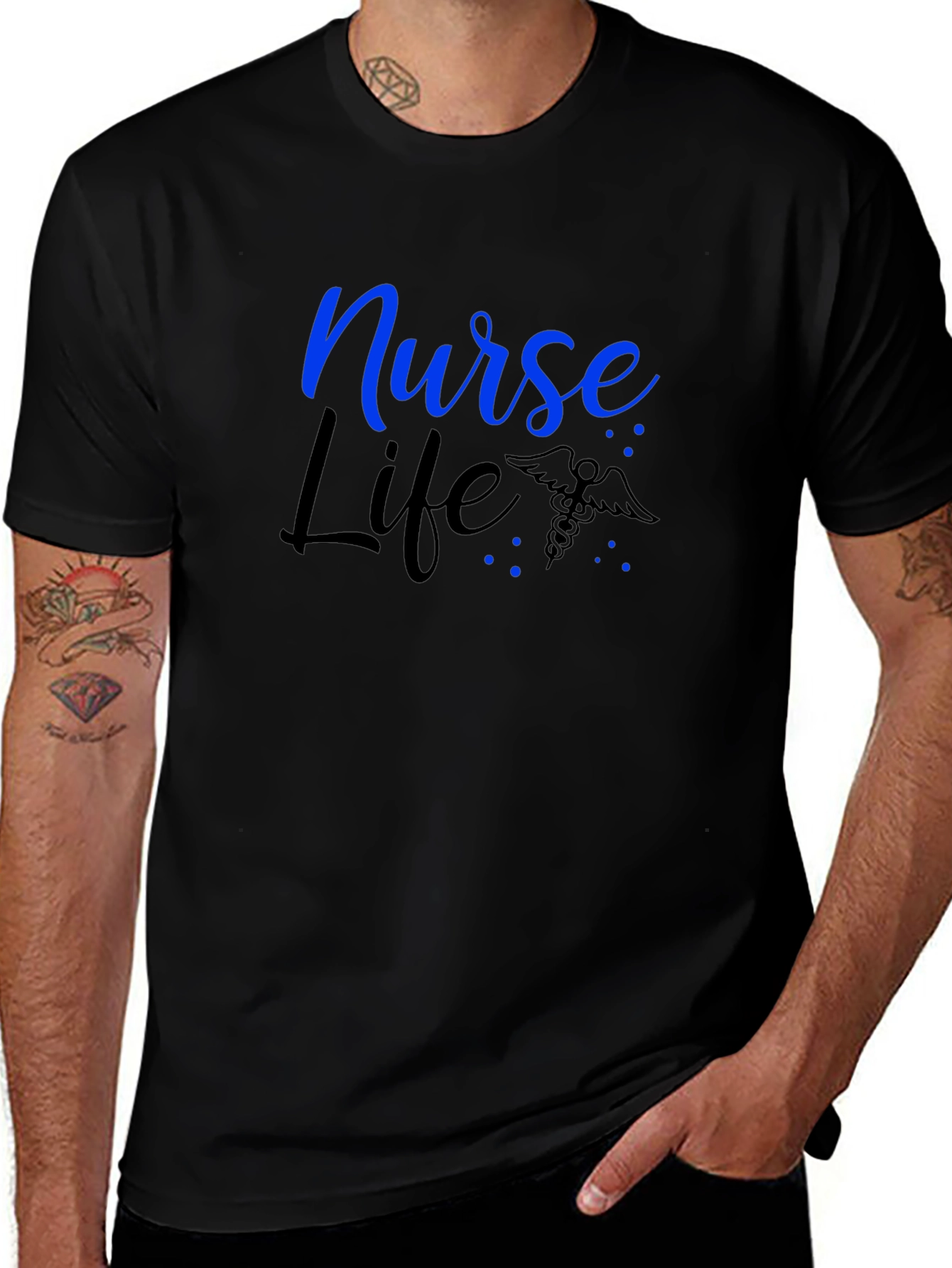 Nurse Life Graphic Tee - Black