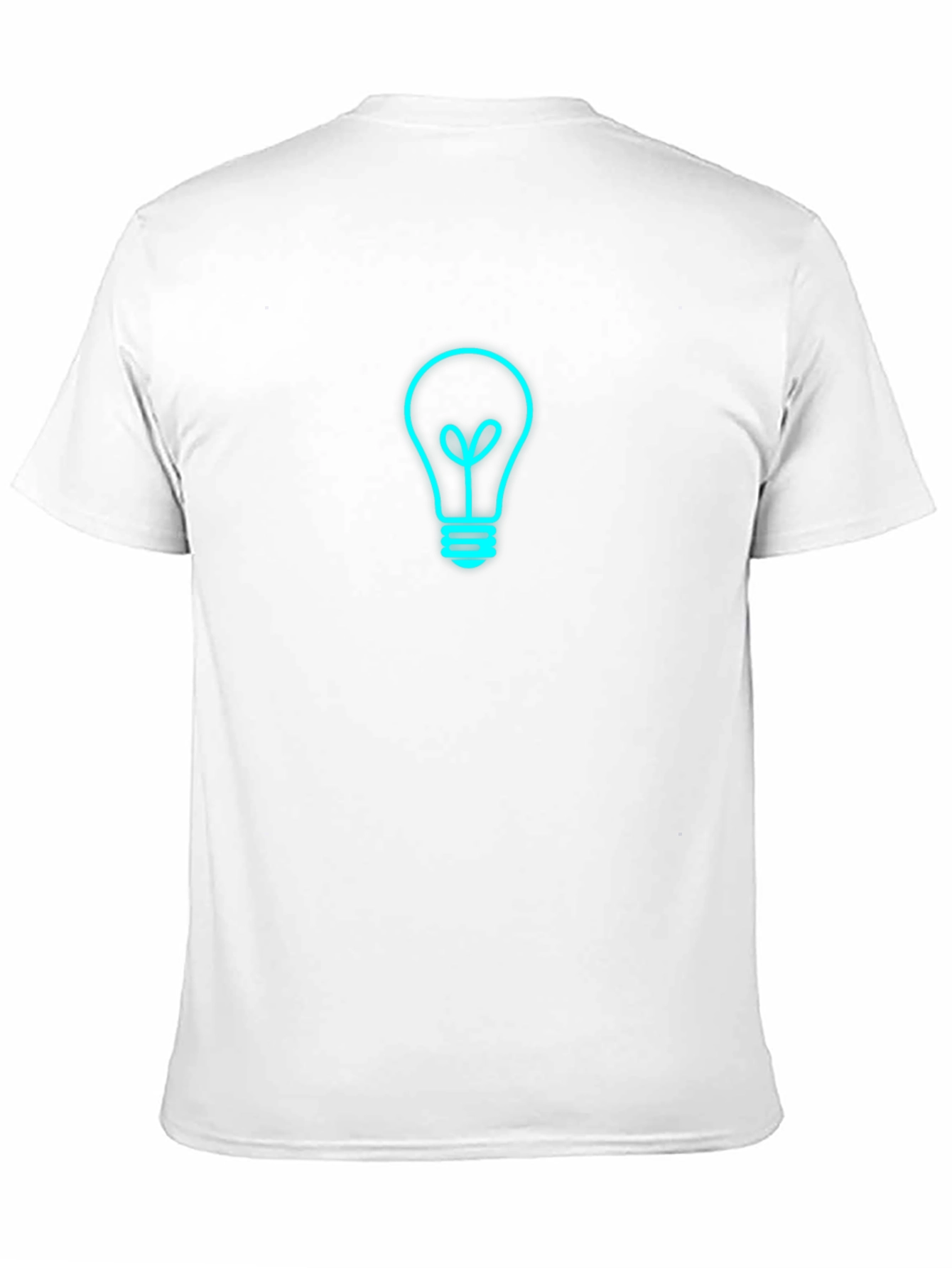Mens Black T-Shirt with Light Bulb Graphic