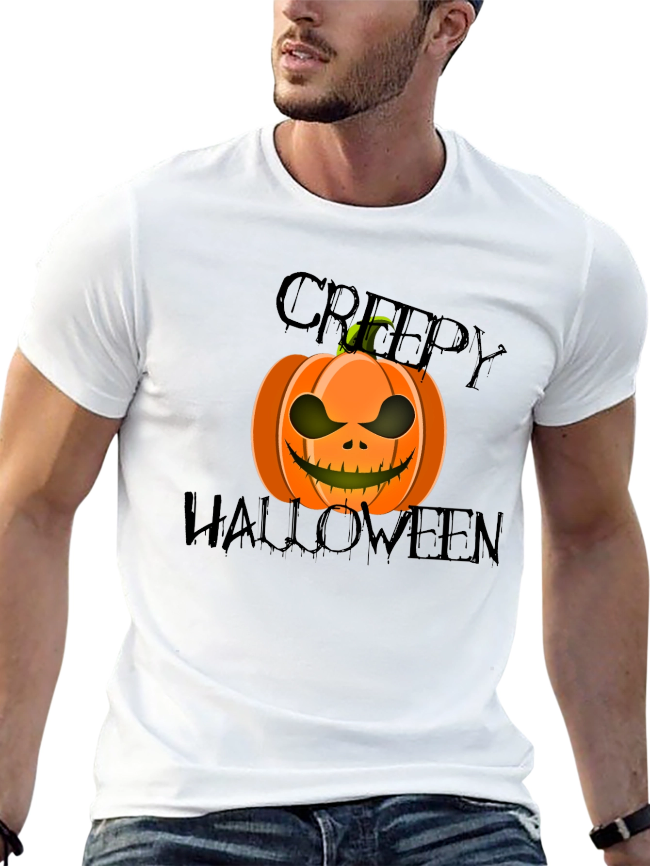 Creepy Halloween Pumpkin T-Shirt