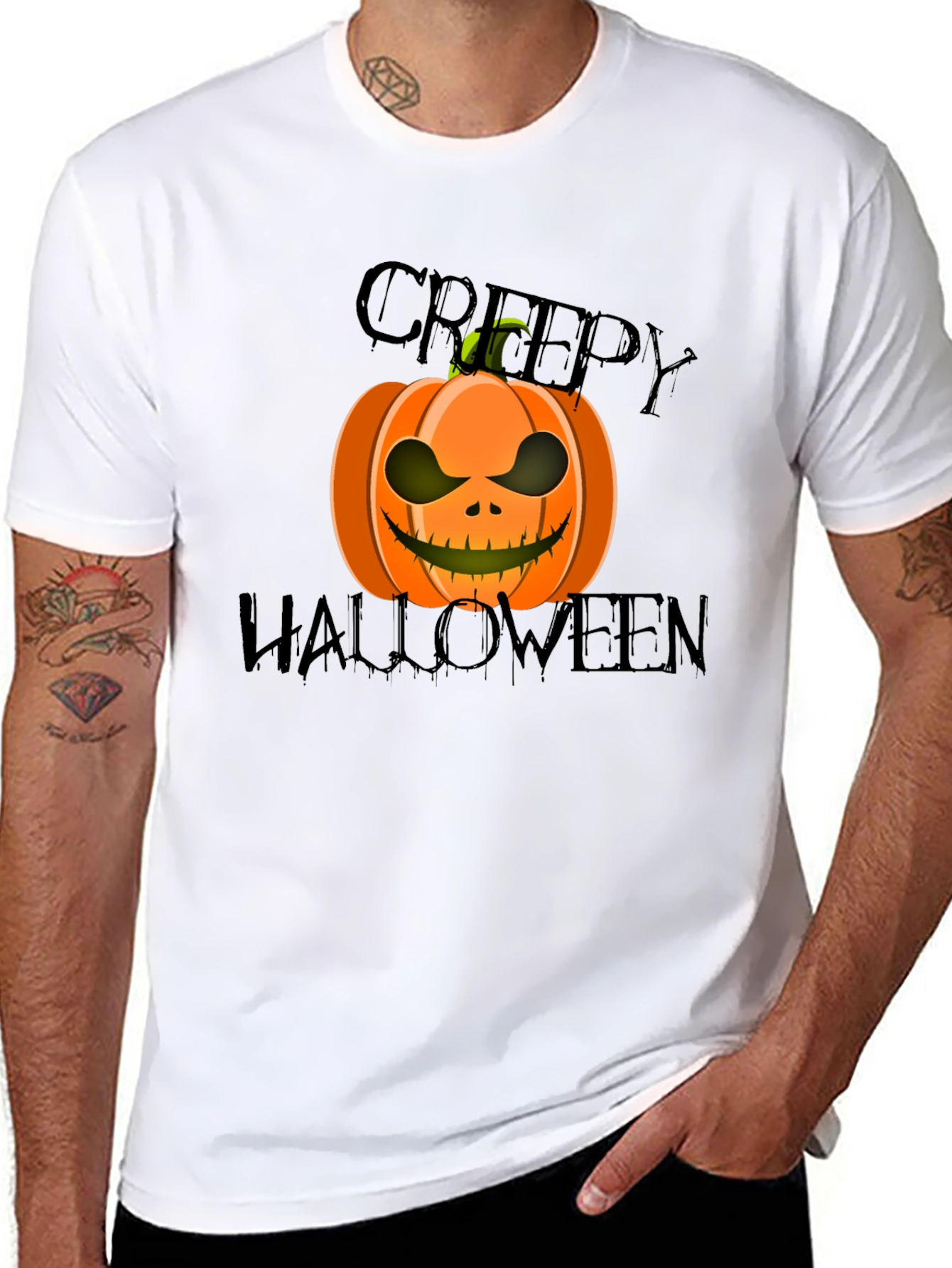 Creepy Halloween Pumpkin T-Shirt