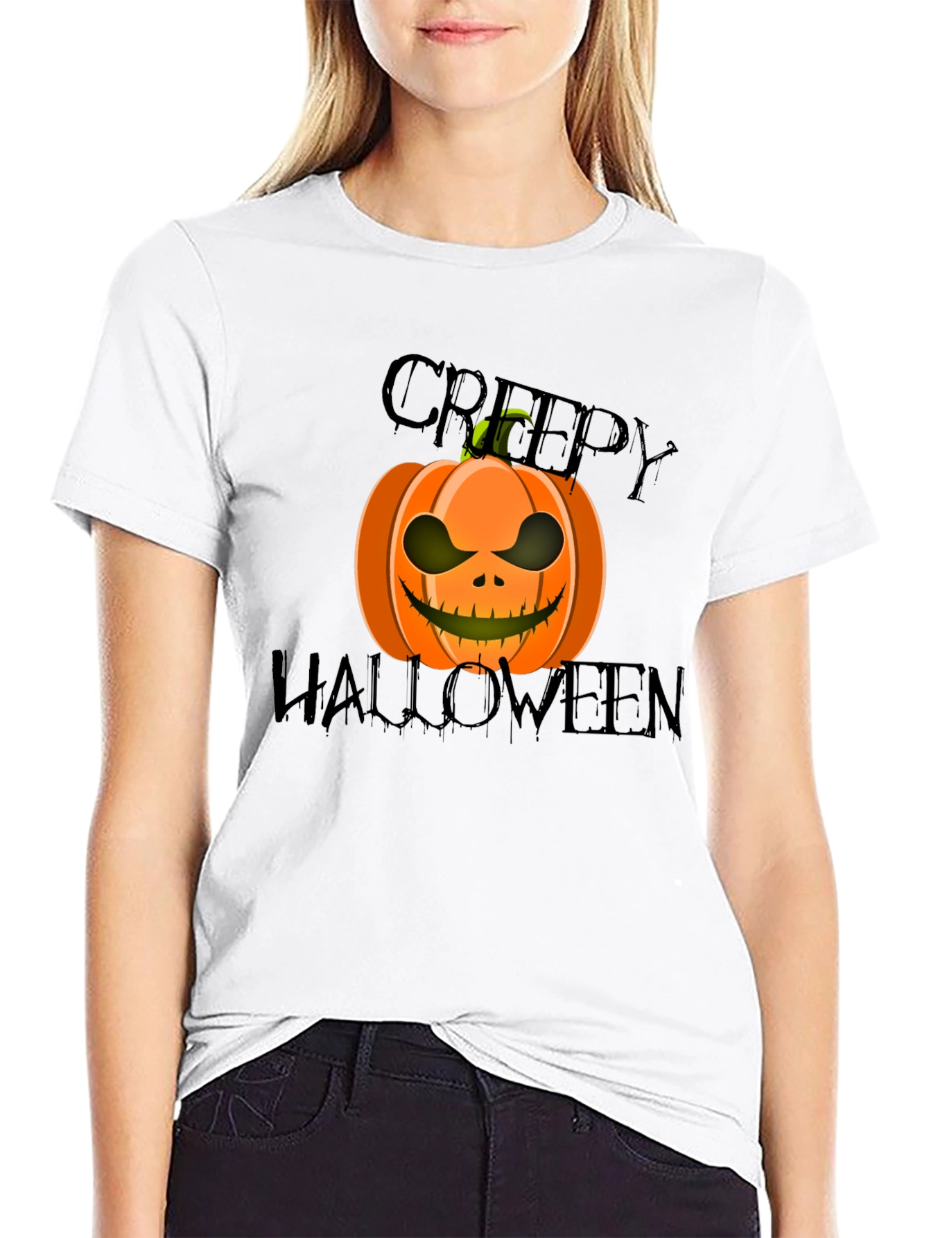 Creepy Halloween Pumpkin T-Shirt