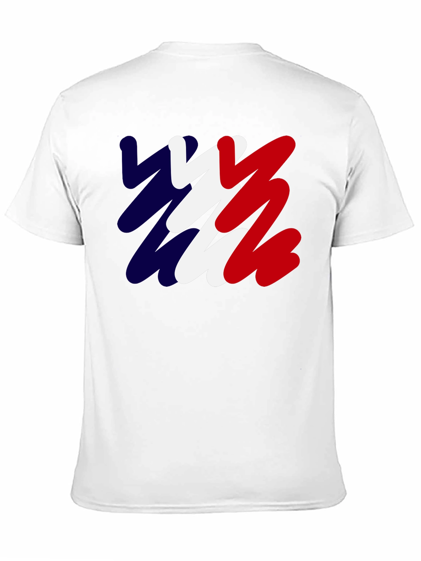 Abstract France Flag Mens Black T-Shirt