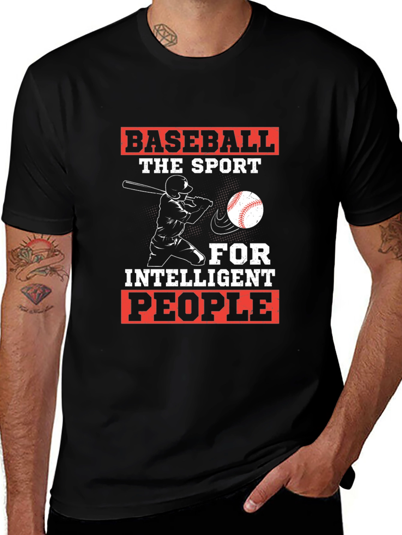 Baseball Sport Intelligent People Graphic T-Shirt