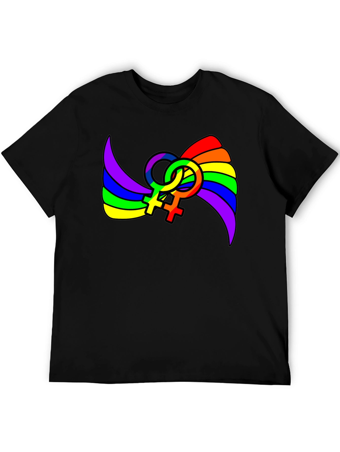 LGBT Pride T-Shirt: Rainbow Venus Symbol Tee
