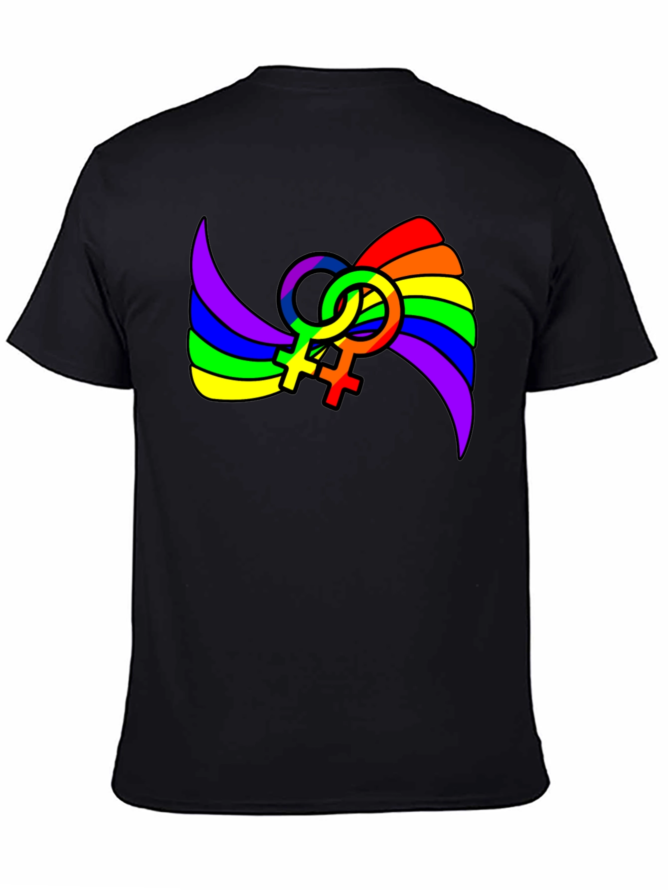 LGBT Pride T-Shirt: Rainbow Venus Symbol Tee
