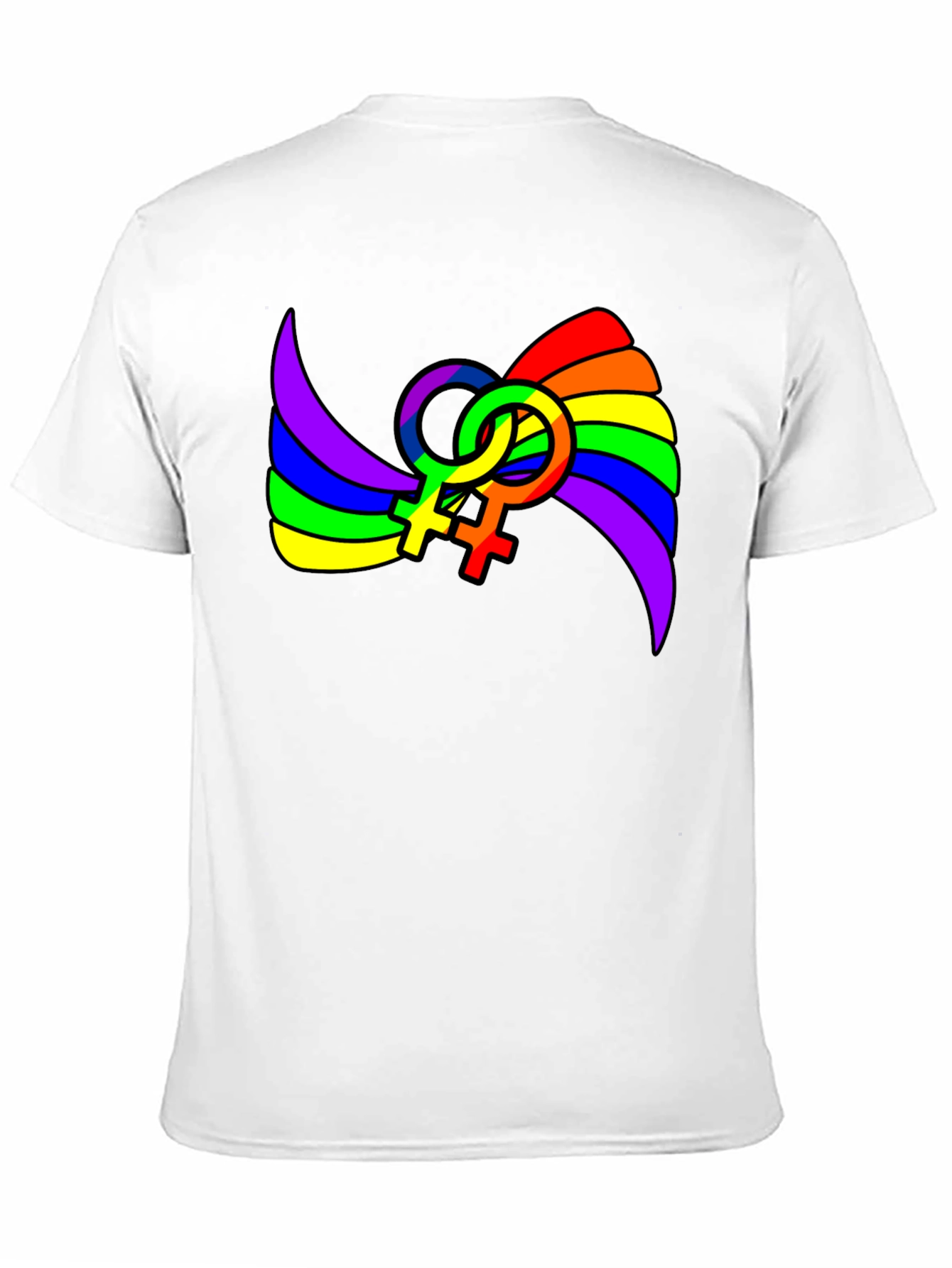 LGBT Pride T-Shirt: Rainbow Venus Symbol Tee