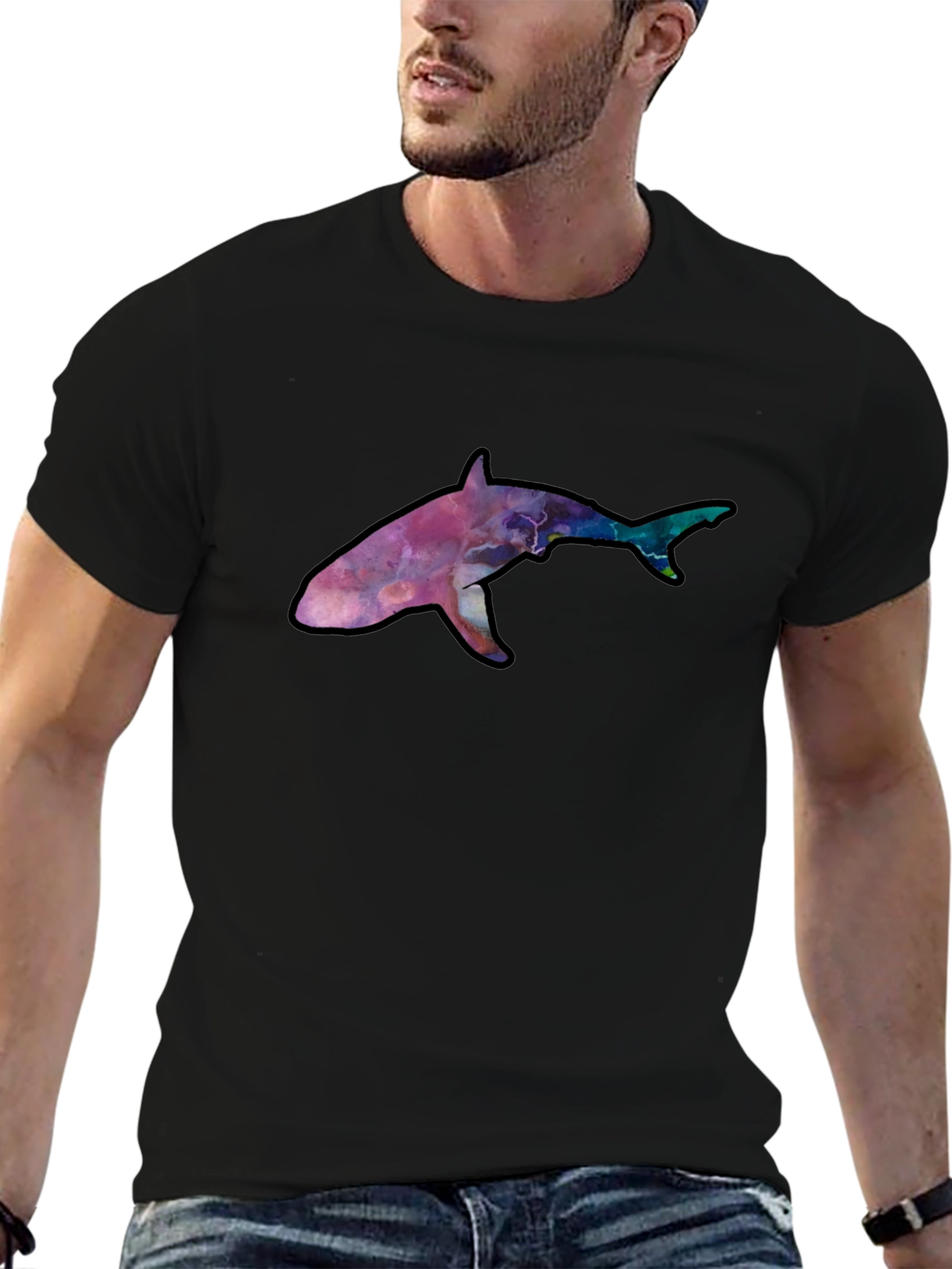 Shark Galaxy T-Shirt - Cosmic Ocean Tee