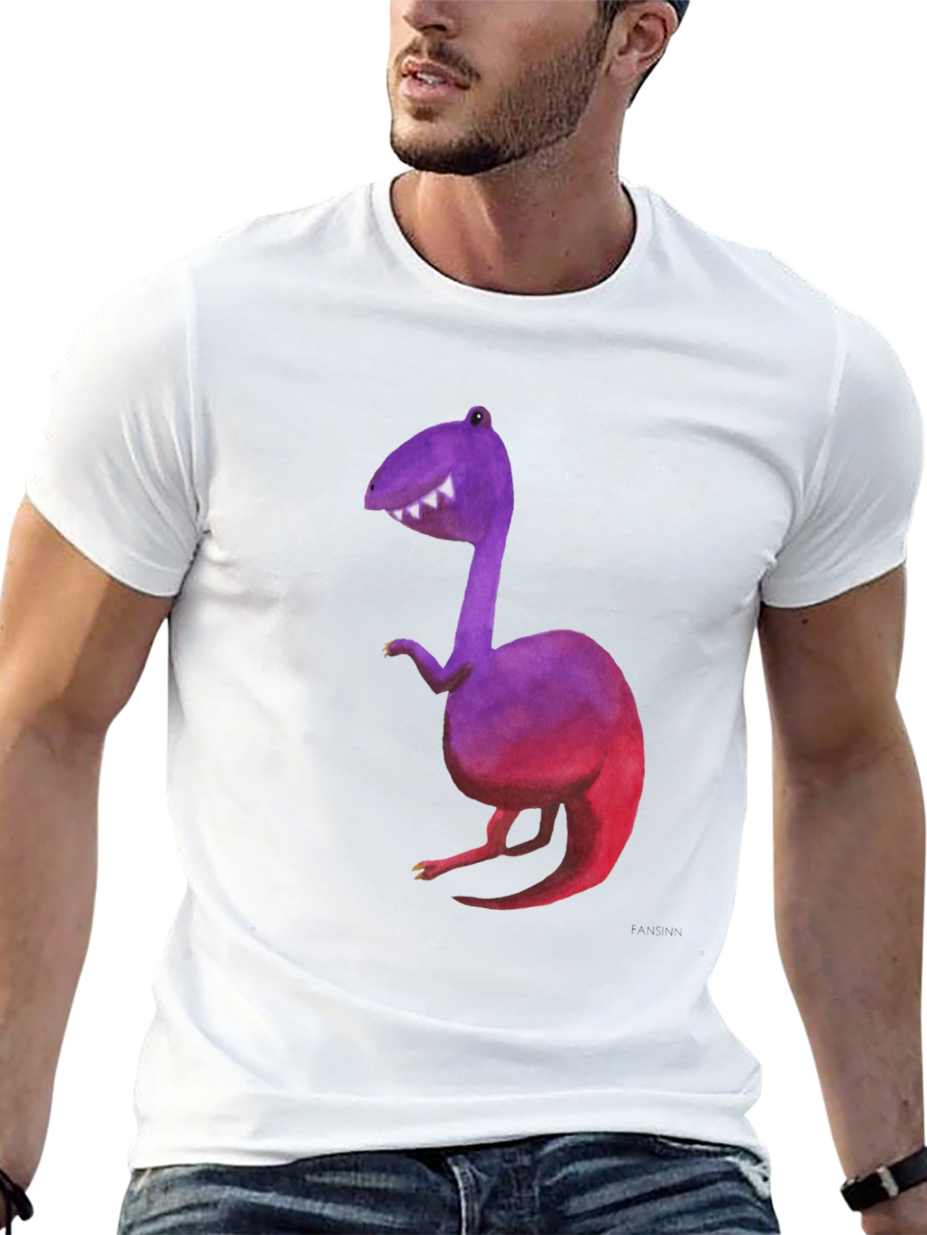 Dino Graphic Tee - Black Short Sleeve T-Shirt