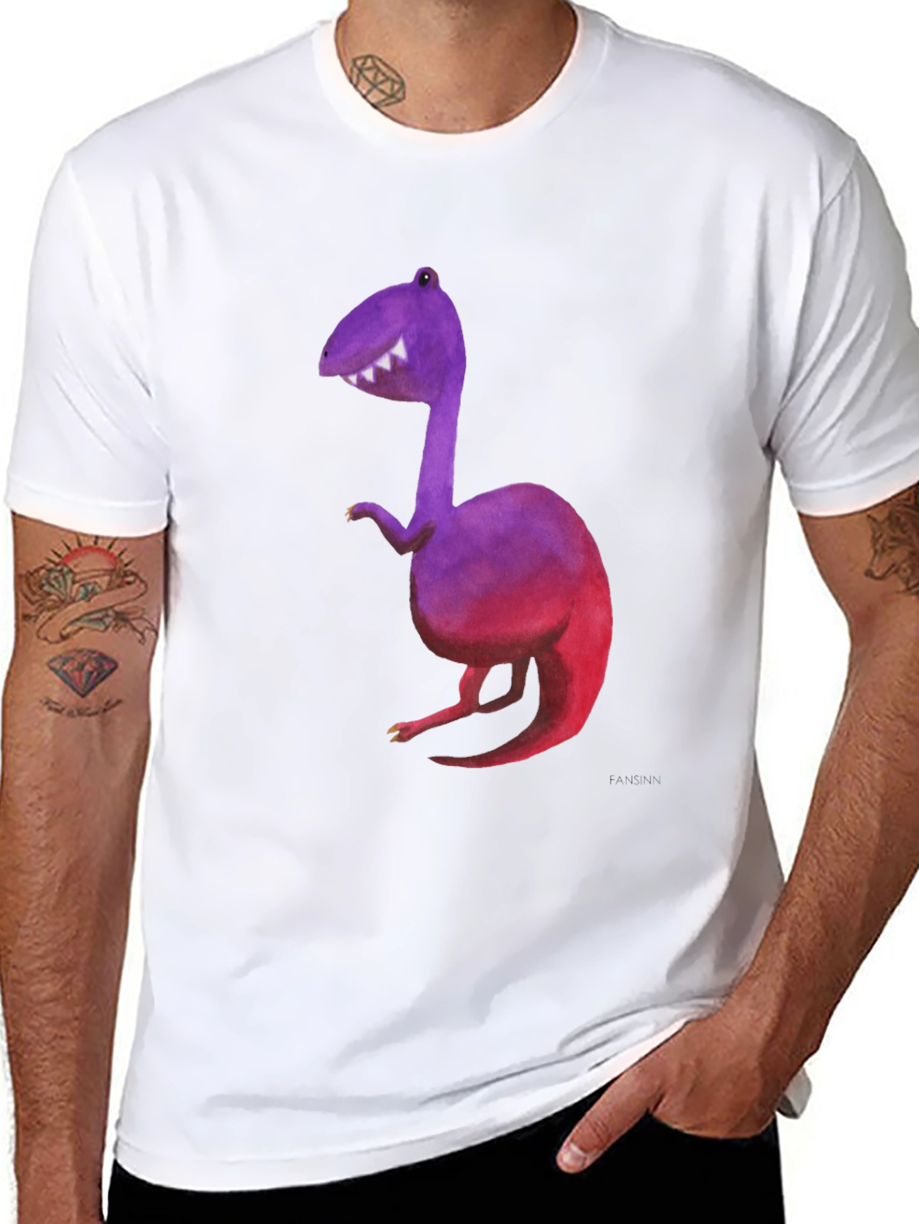 Dino Graphic Tee - Black Short Sleeve T-Shirt