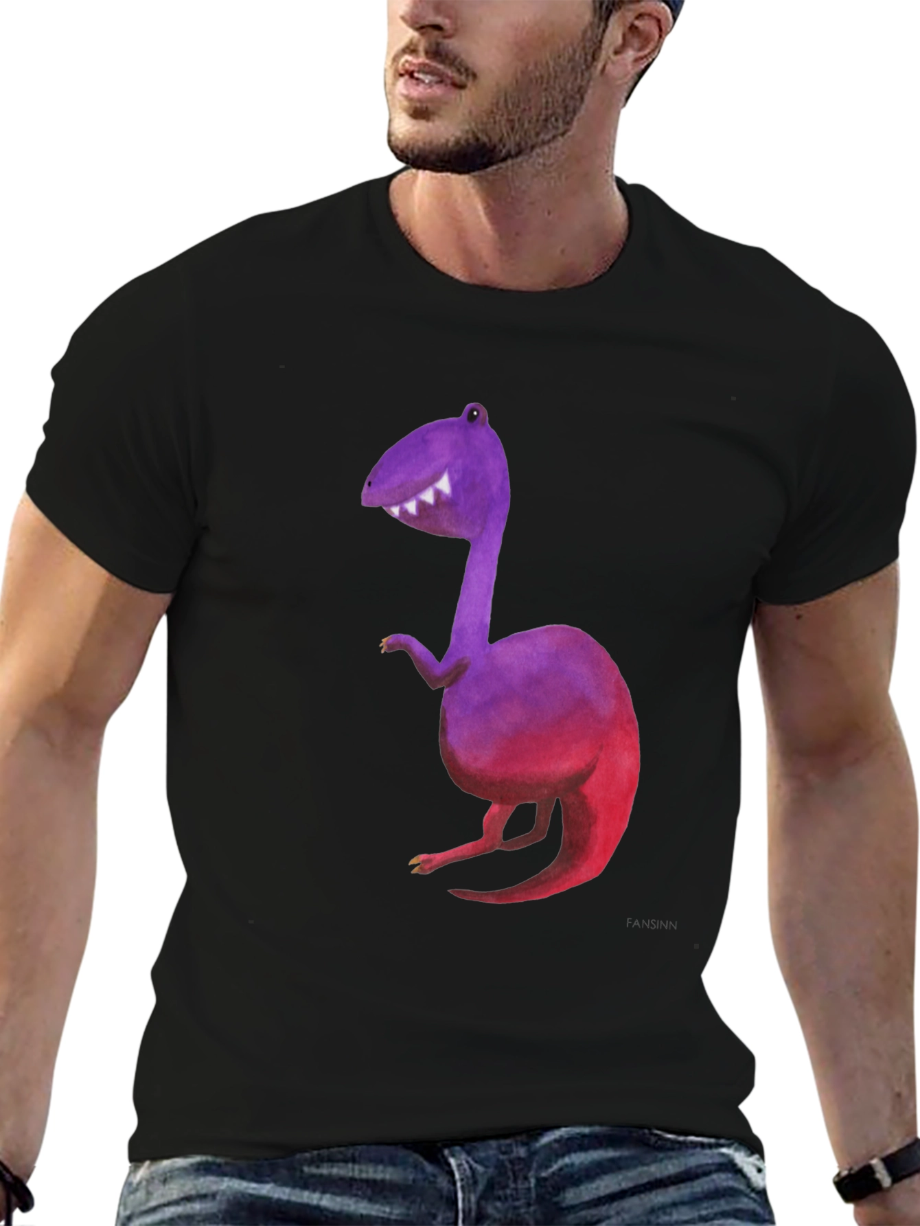 Dino Graphic Tee - Black Short Sleeve T-Shirt