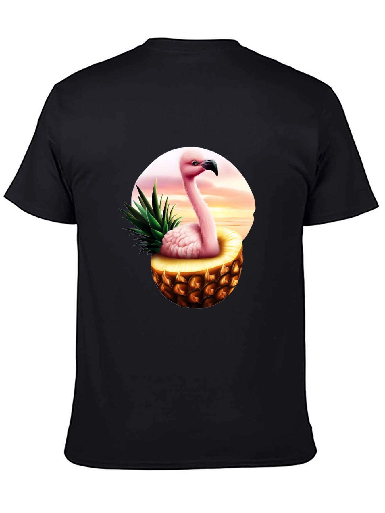 Flamingo Pineapple Graphic Tee - Tropical Summer Shirt
