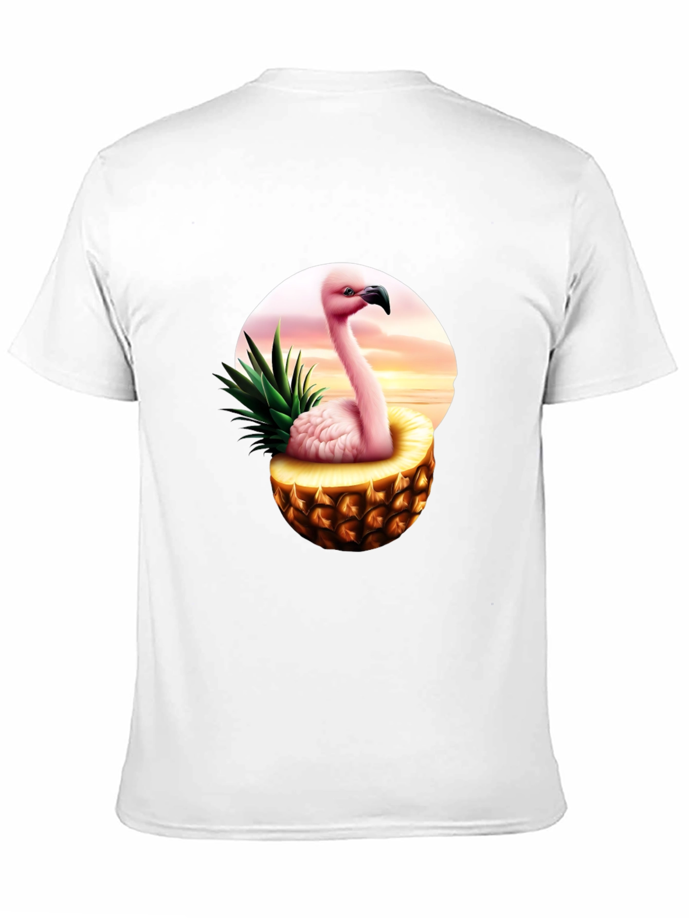 Flamingo Pineapple Graphic Tee - Tropical Summer Shirt