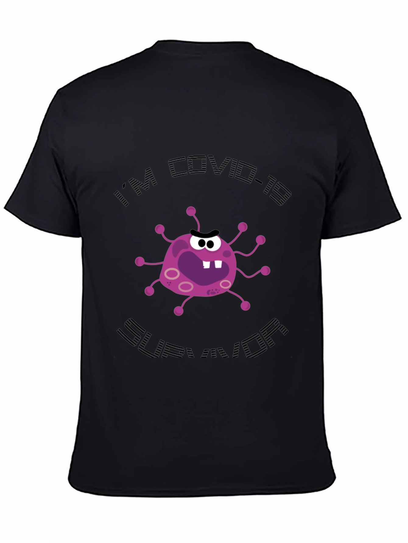 COVID-19 Survivor Cartoon Graphic T-Shirt