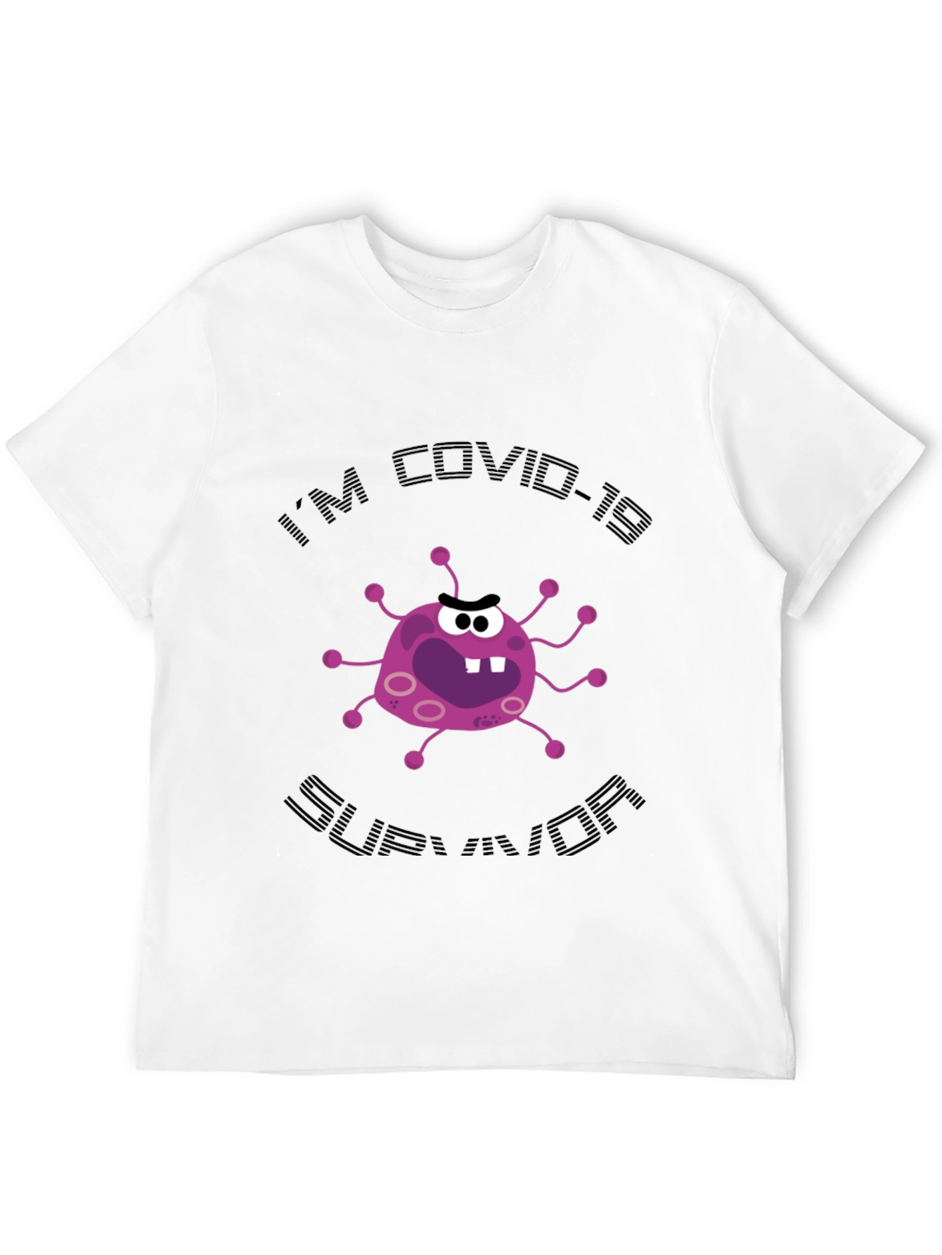 COVID-19 Survivor Cartoon Graphic T-Shirt
