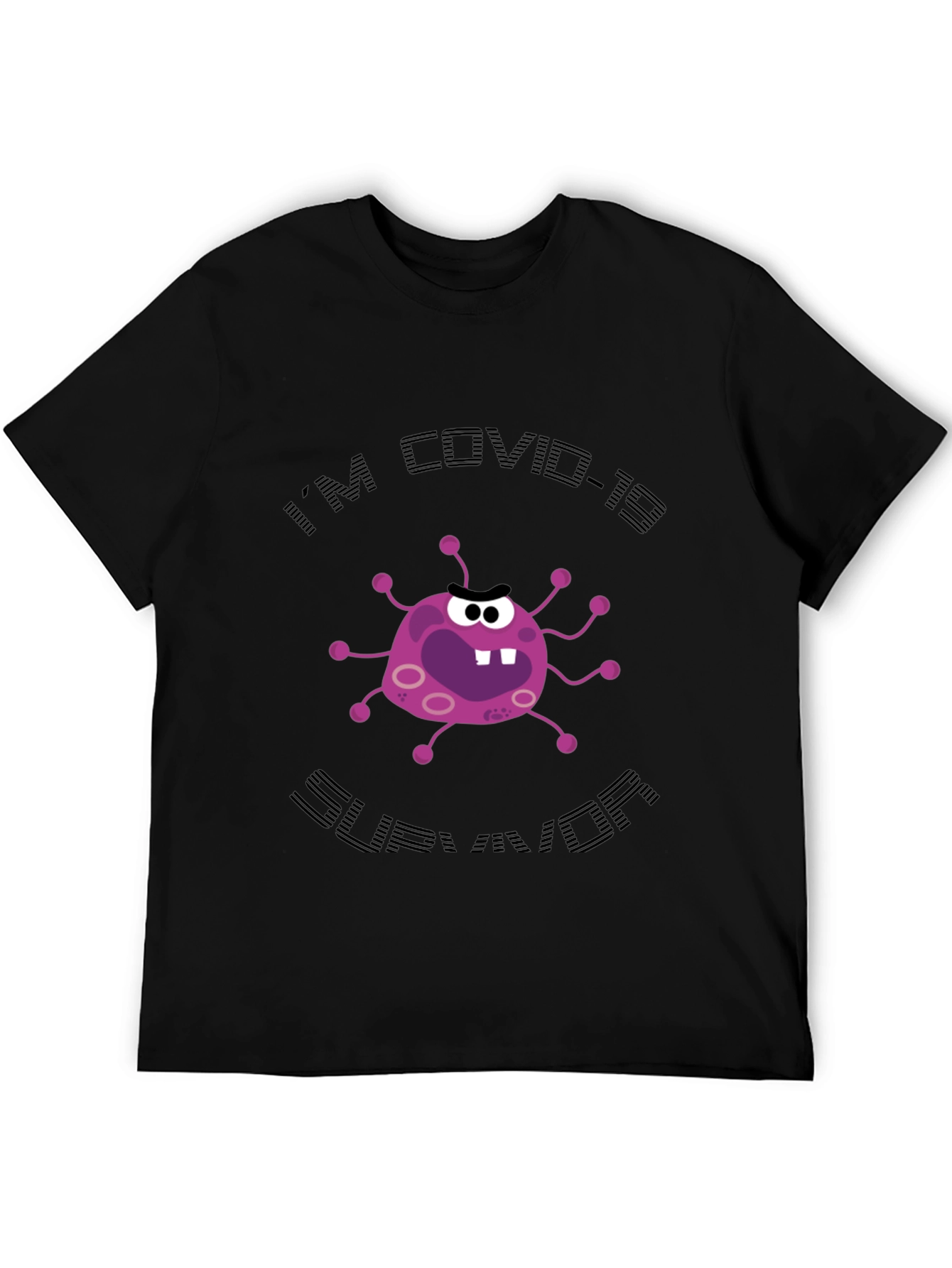 COVID-19 Survivor Cartoon Graphic T-Shirt