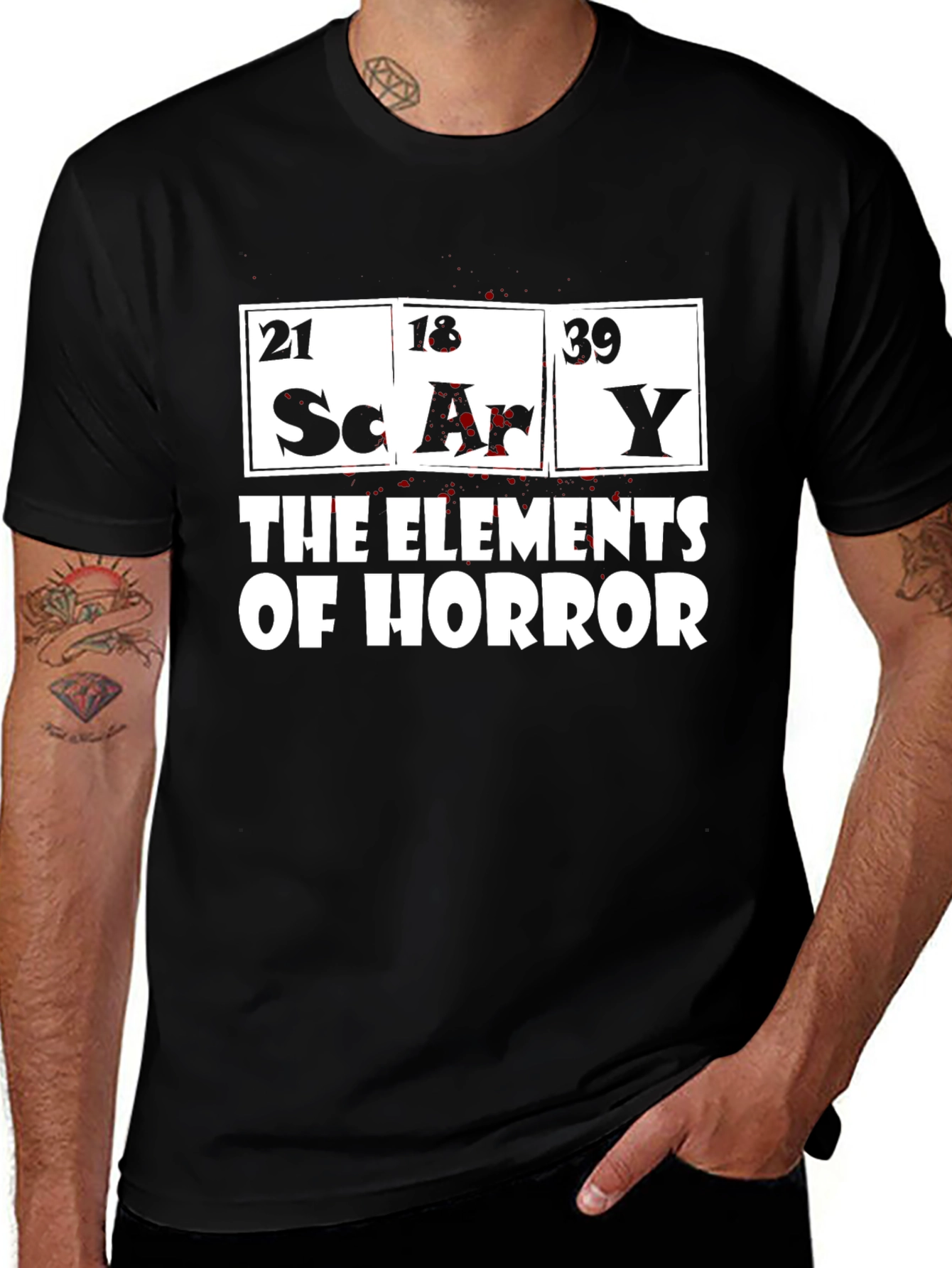 Scary Elements of Horror Graphic T-Shirt