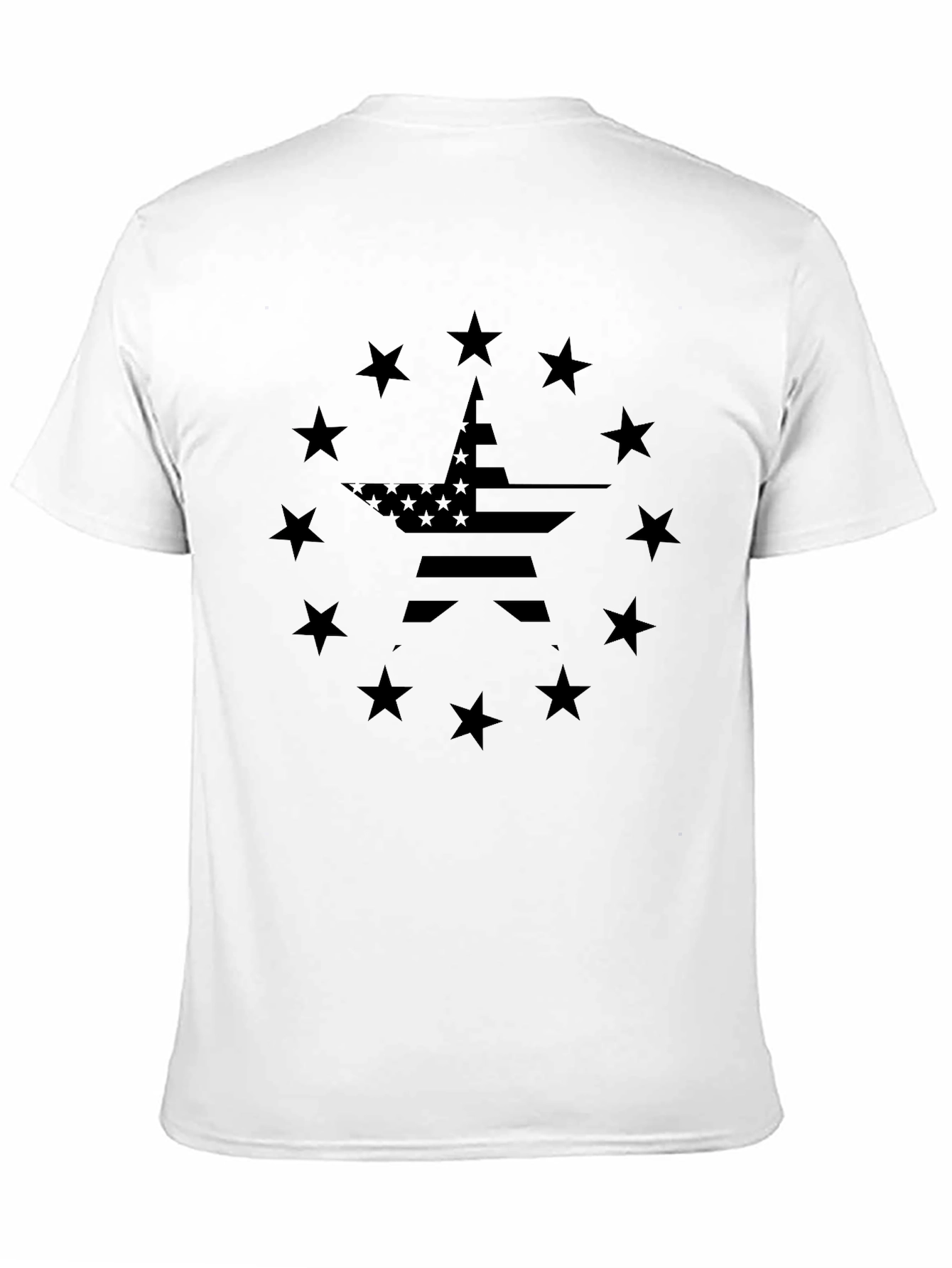 American Flag Star Black Graphic Tee