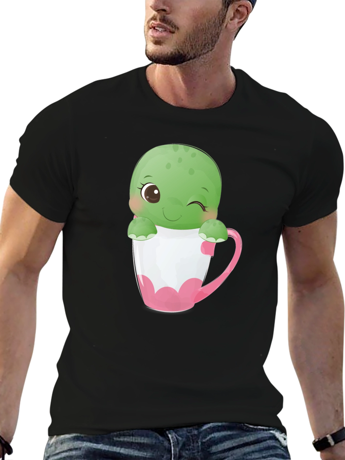 Cute Turtle in Tea Cup T-Shirt