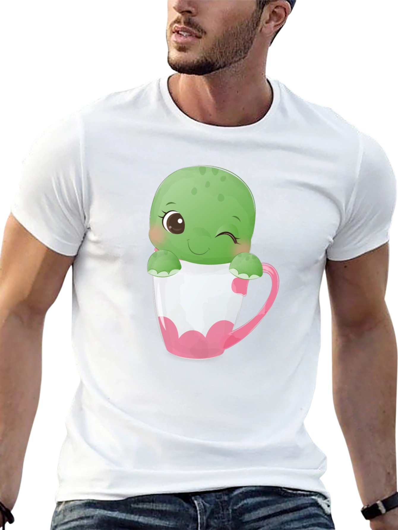 Cute Turtle in Tea Cup T-Shirt