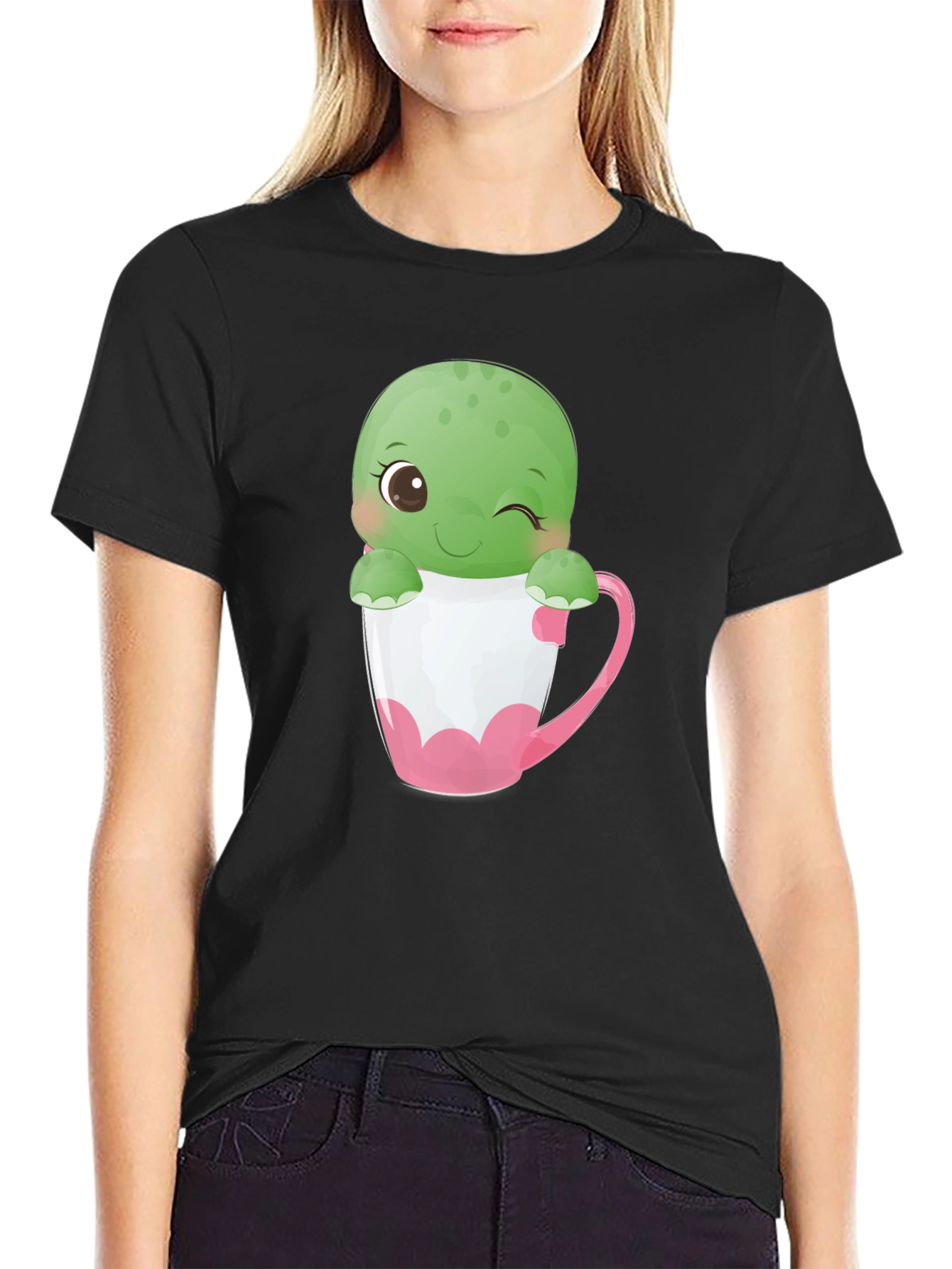 Cute Turtle in Tea Cup T-Shirt