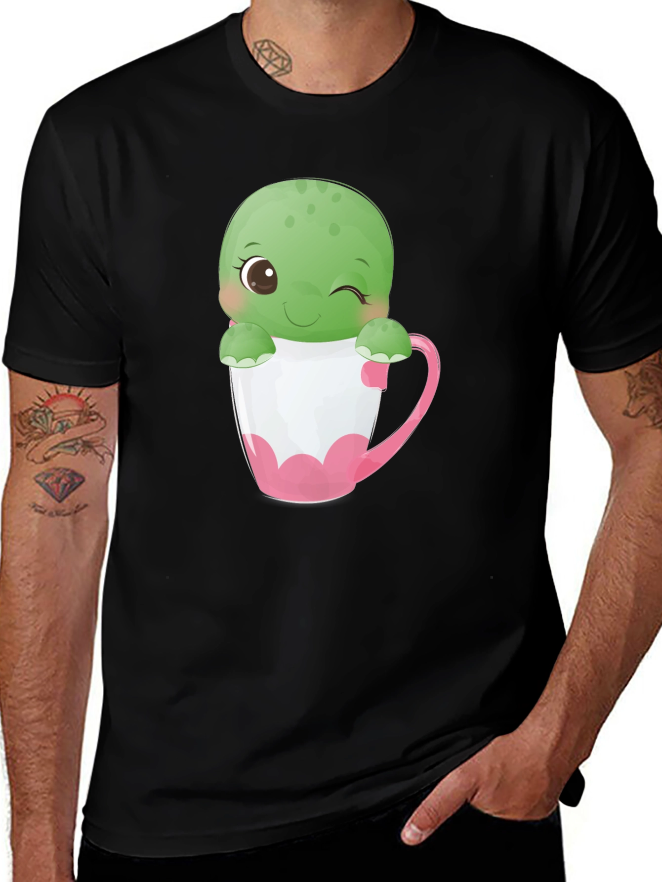 Cute Turtle in Tea Cup T-Shirt