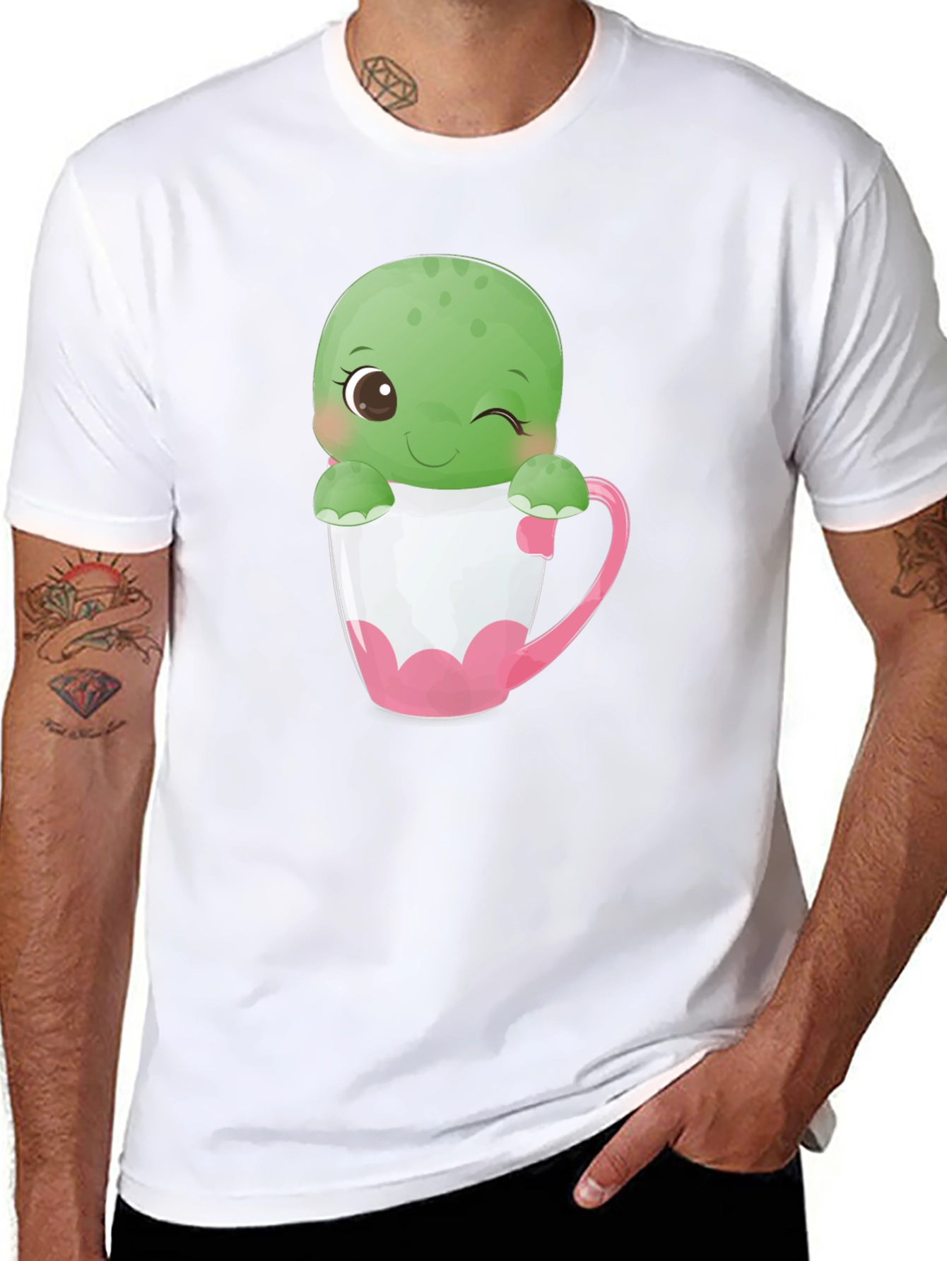 Cute Turtle in Tea Cup T-Shirt