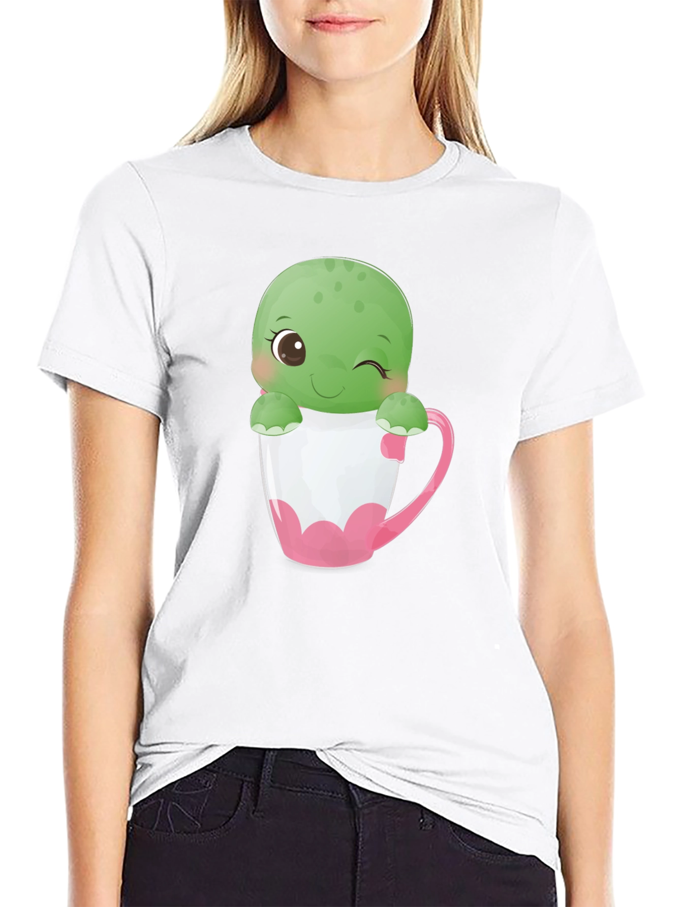 Cute Turtle in Tea Cup T-Shirt