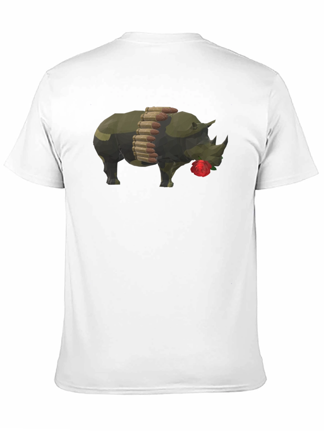 Rhino Rose Graphic Tee - Unique Mens T-Shirt