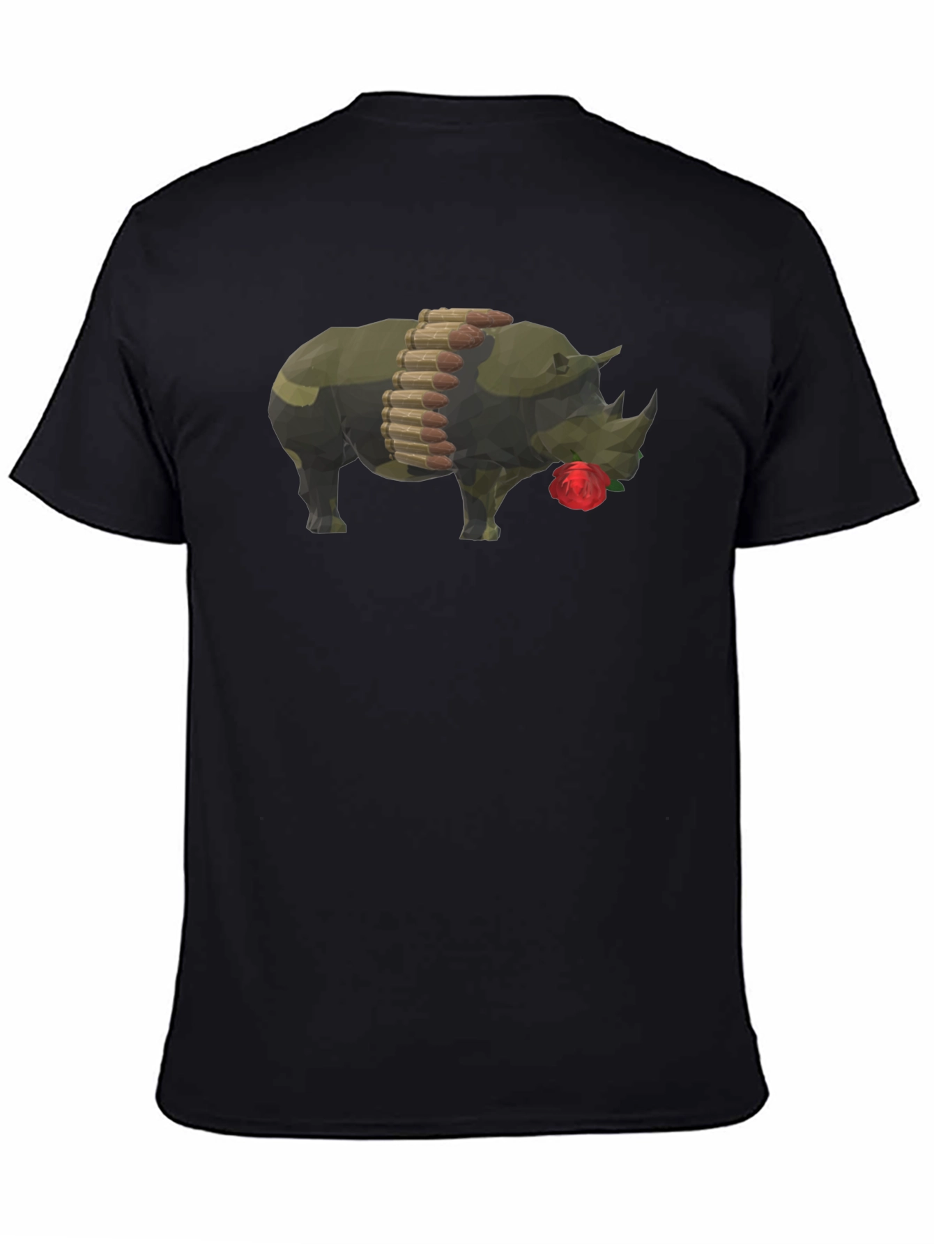 Rhino Rose Graphic Tee - Unique Mens T-Shirt