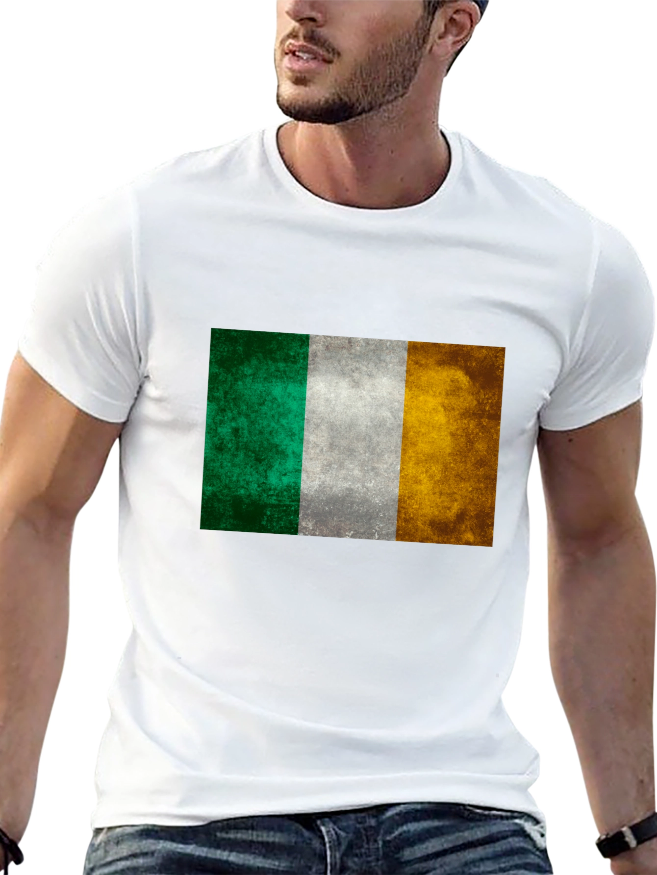 Ireland Flag Graphic Tee - Distressed Look