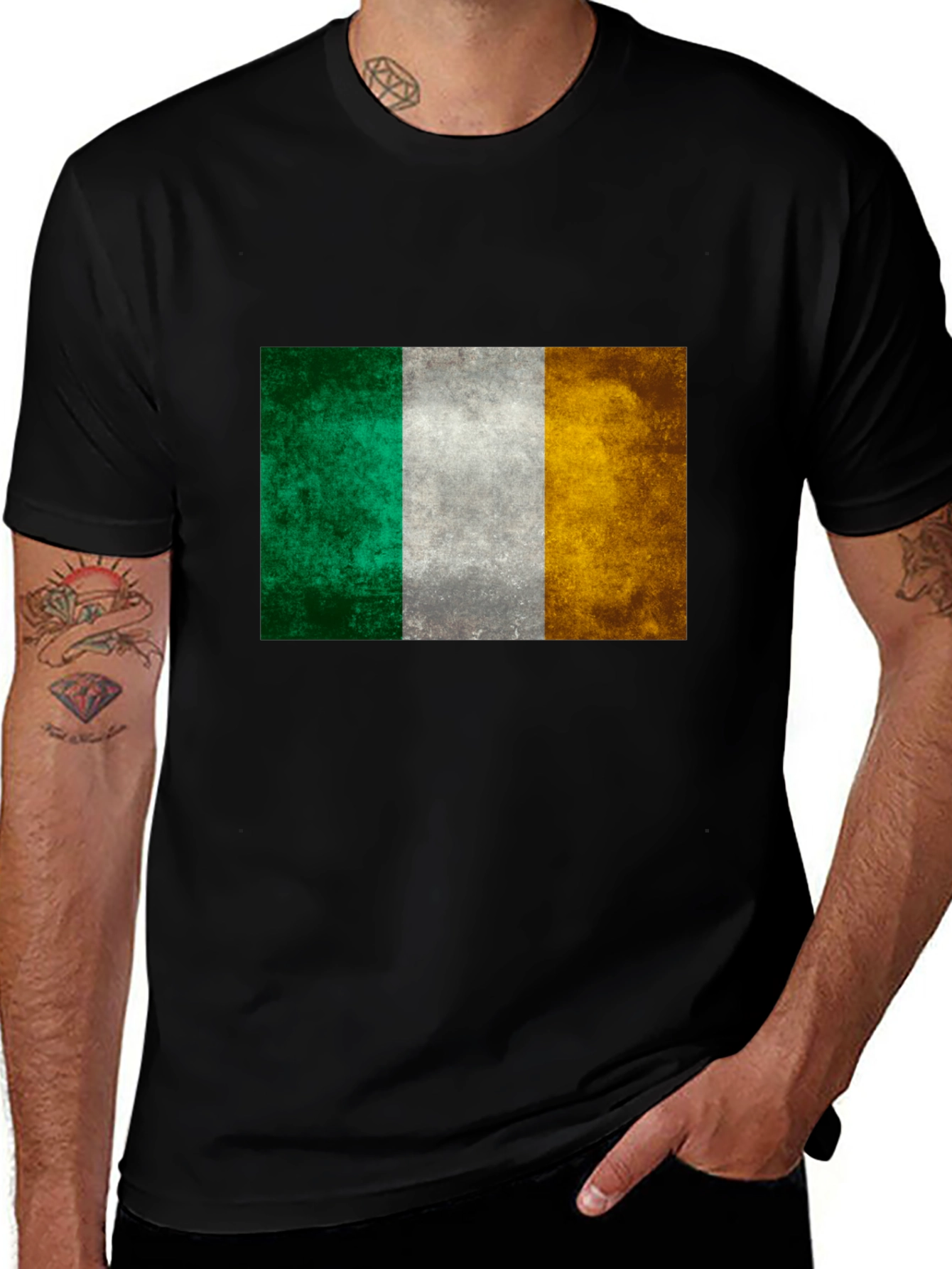 Ireland Flag Graphic Tee - Distressed Look