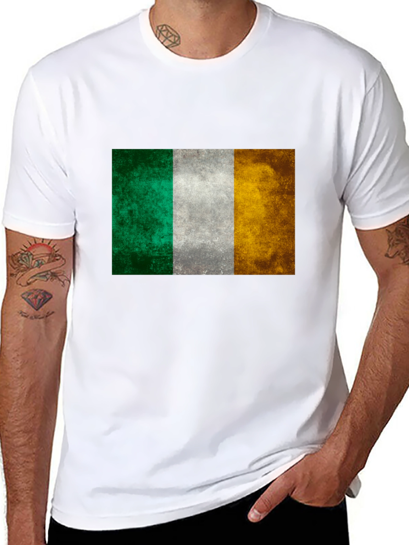 Ireland Flag Graphic Tee - Distressed Look
