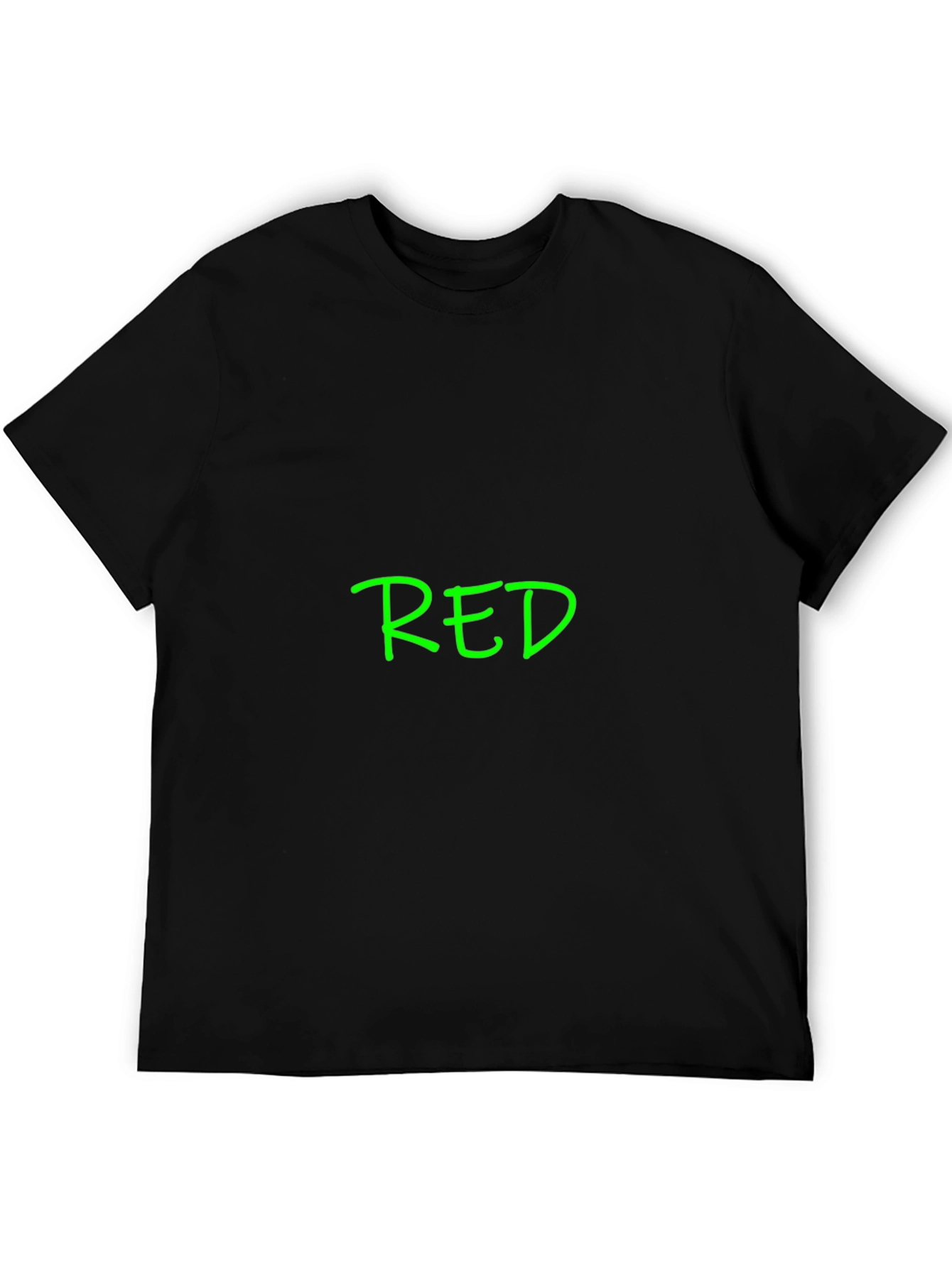 Black T-Shirt with Green RED Print