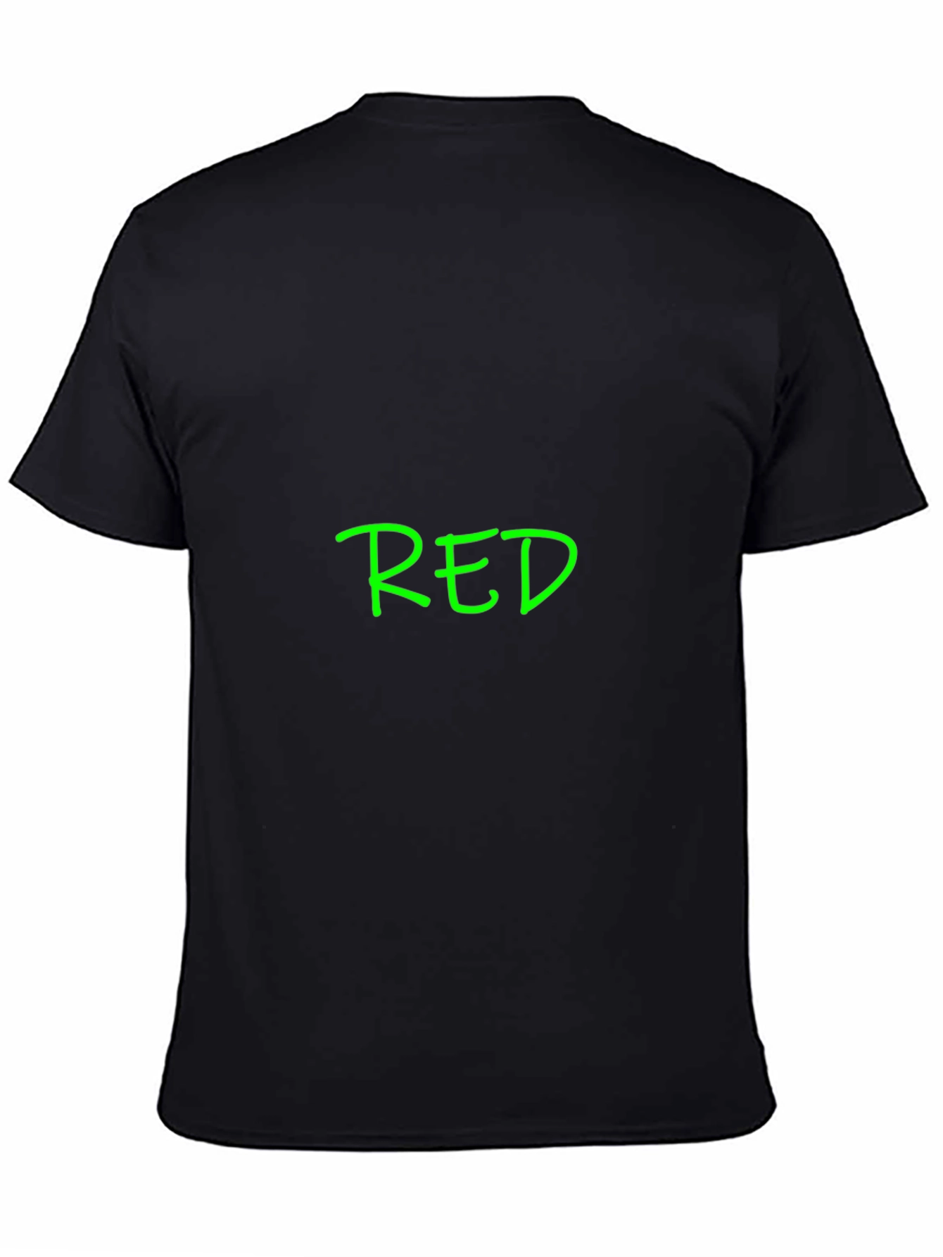 Black T-Shirt with Green RED Print