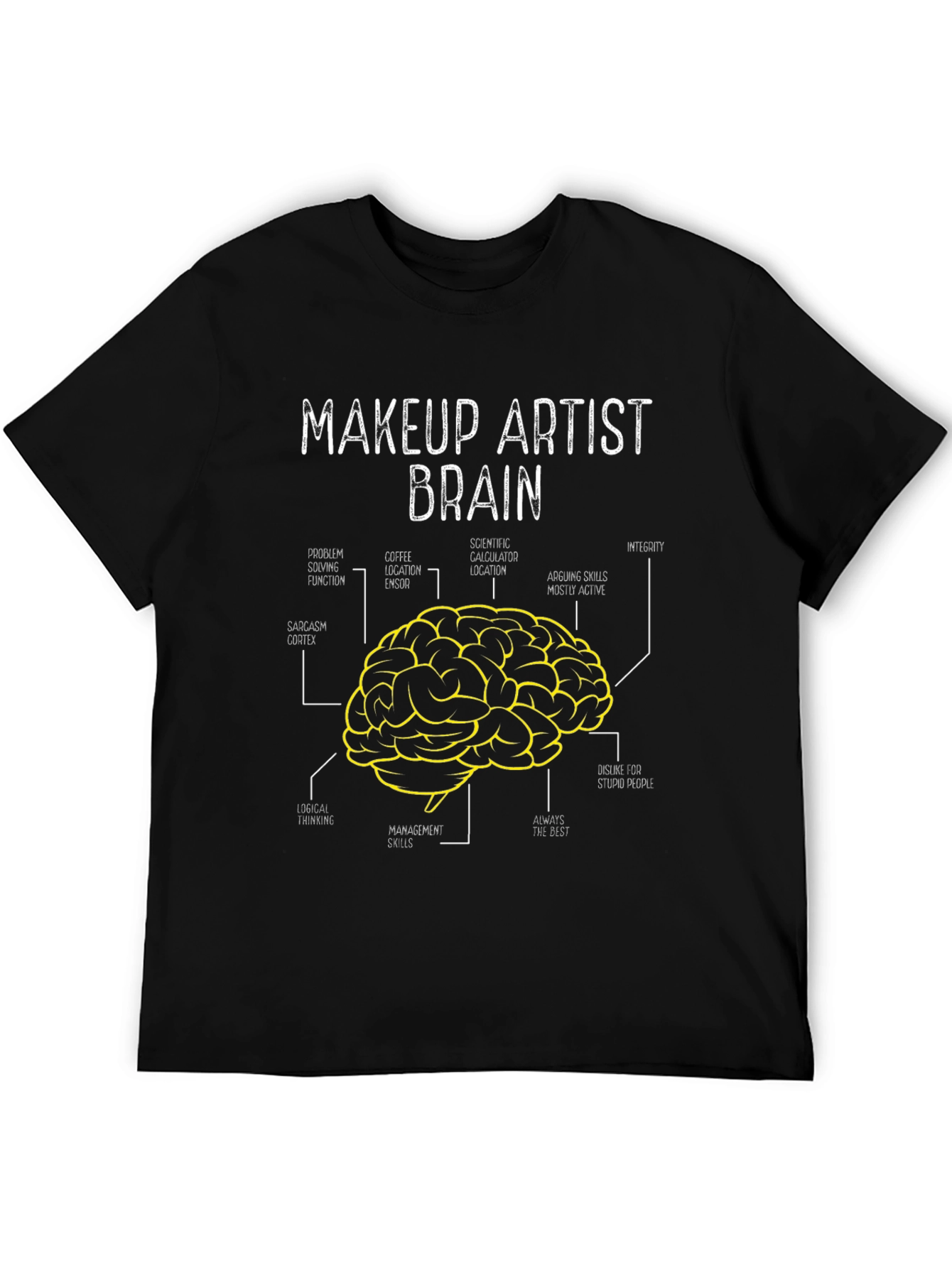 Makeup Artist Brain T-Shirt Funny Gift