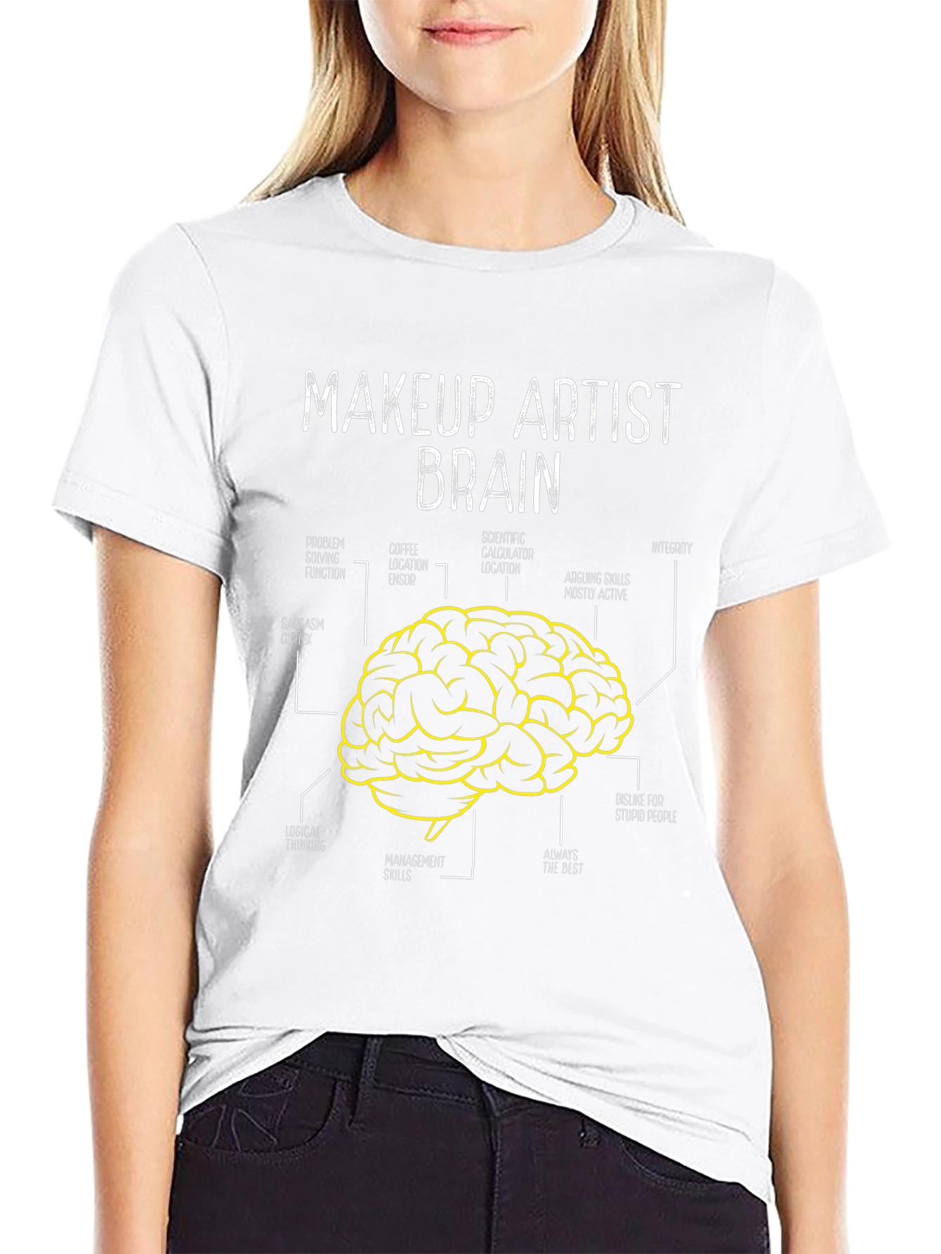 Makeup Artist Brain T-Shirt Funny Gift