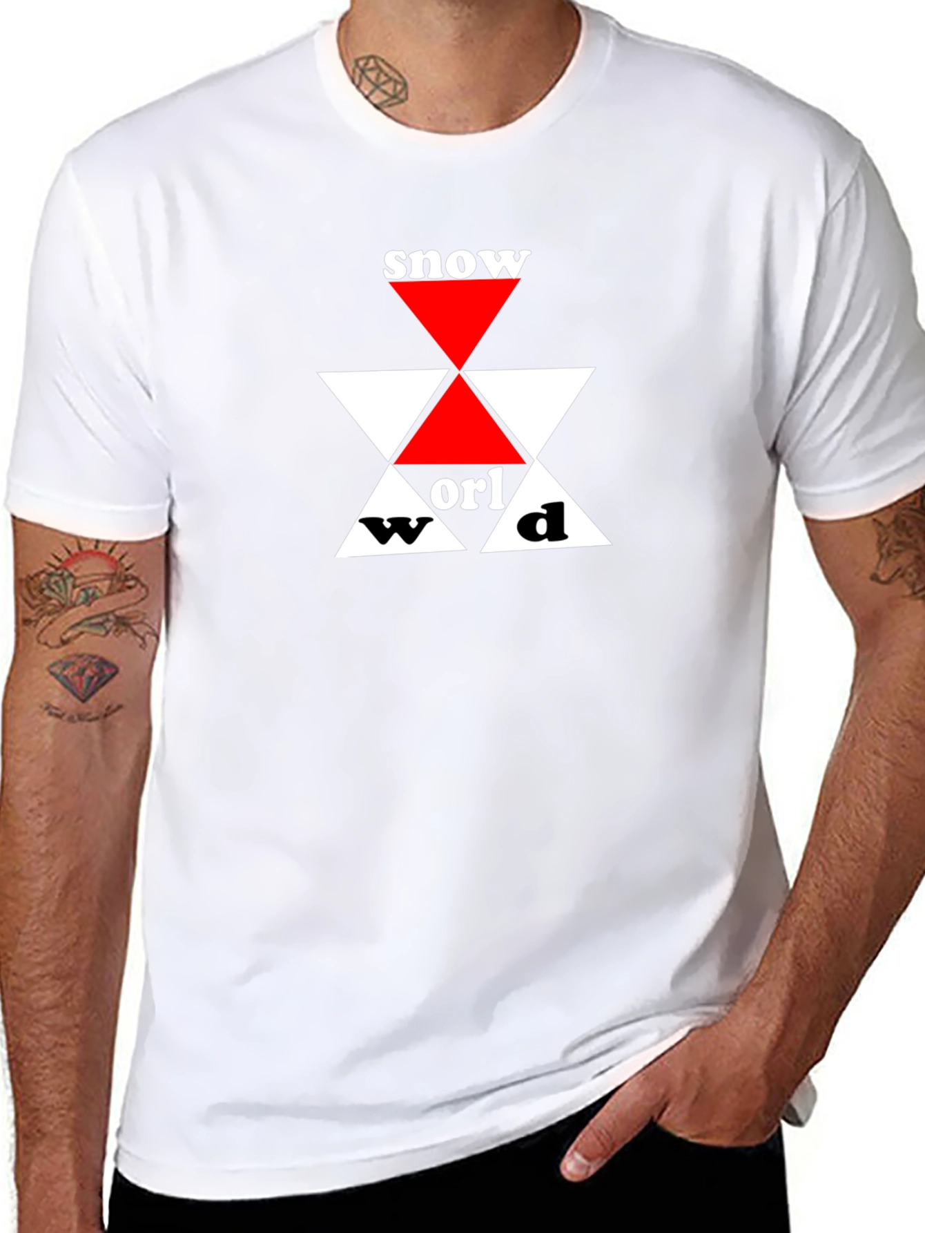 Snow World Graphic Tee - Black Cotton T-Shirt