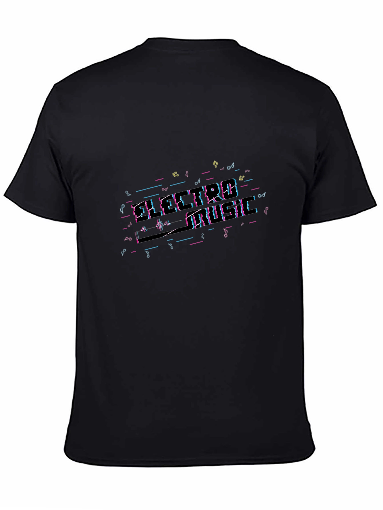 Electro Music T-Shirt - Black Crew Neck Tee