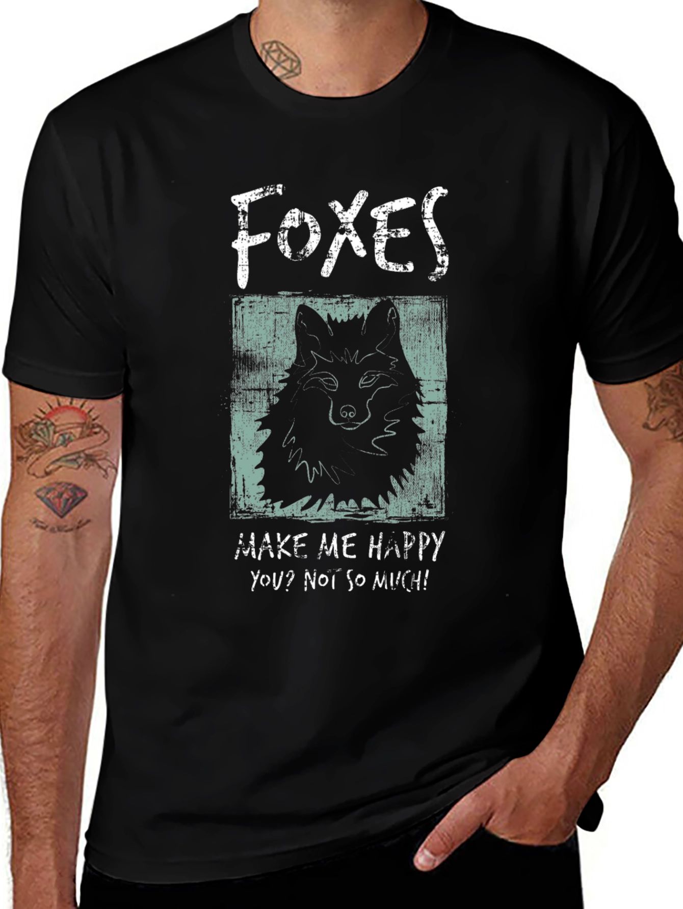 Foxes Graphic T-Shirt - Make Me Happy
