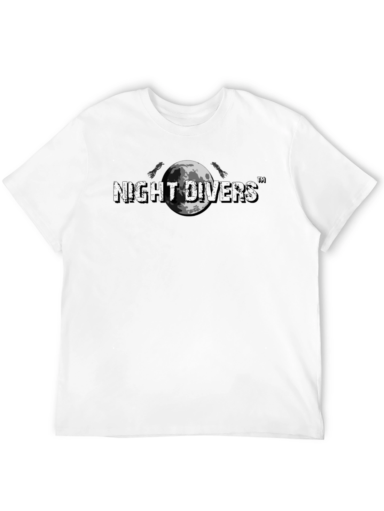 Night Divers Graphic Tee - Moon & Scuba Design
