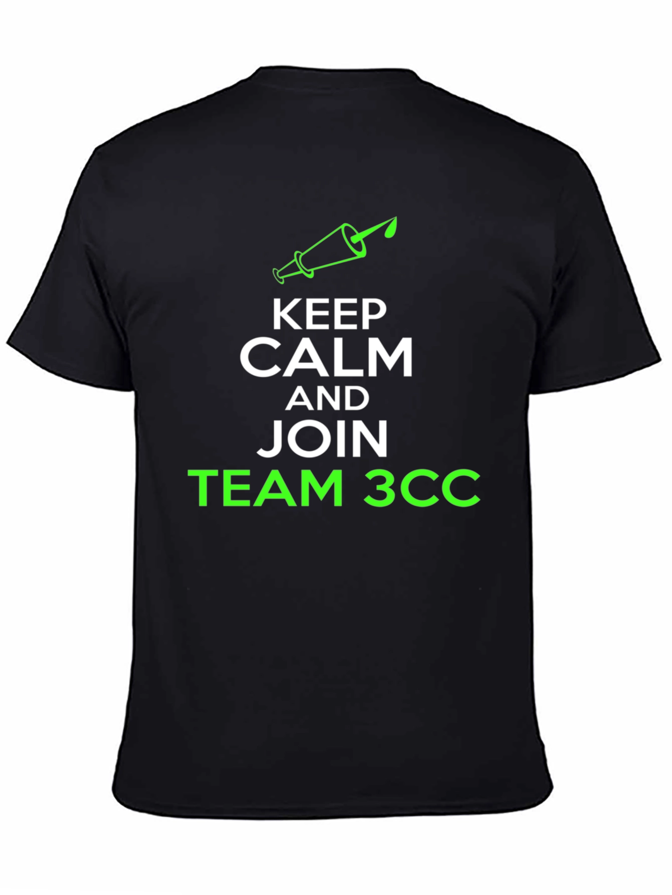 Keep Calm & Join Team 3CC Black T-Shirt