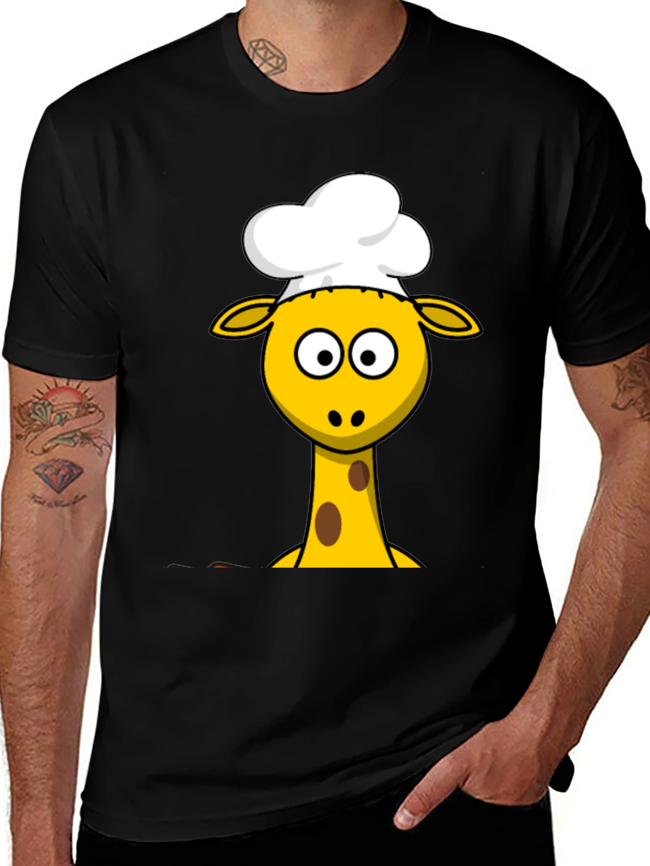 Chef Giraffe T-Shirt - Cartoon Animal Tee