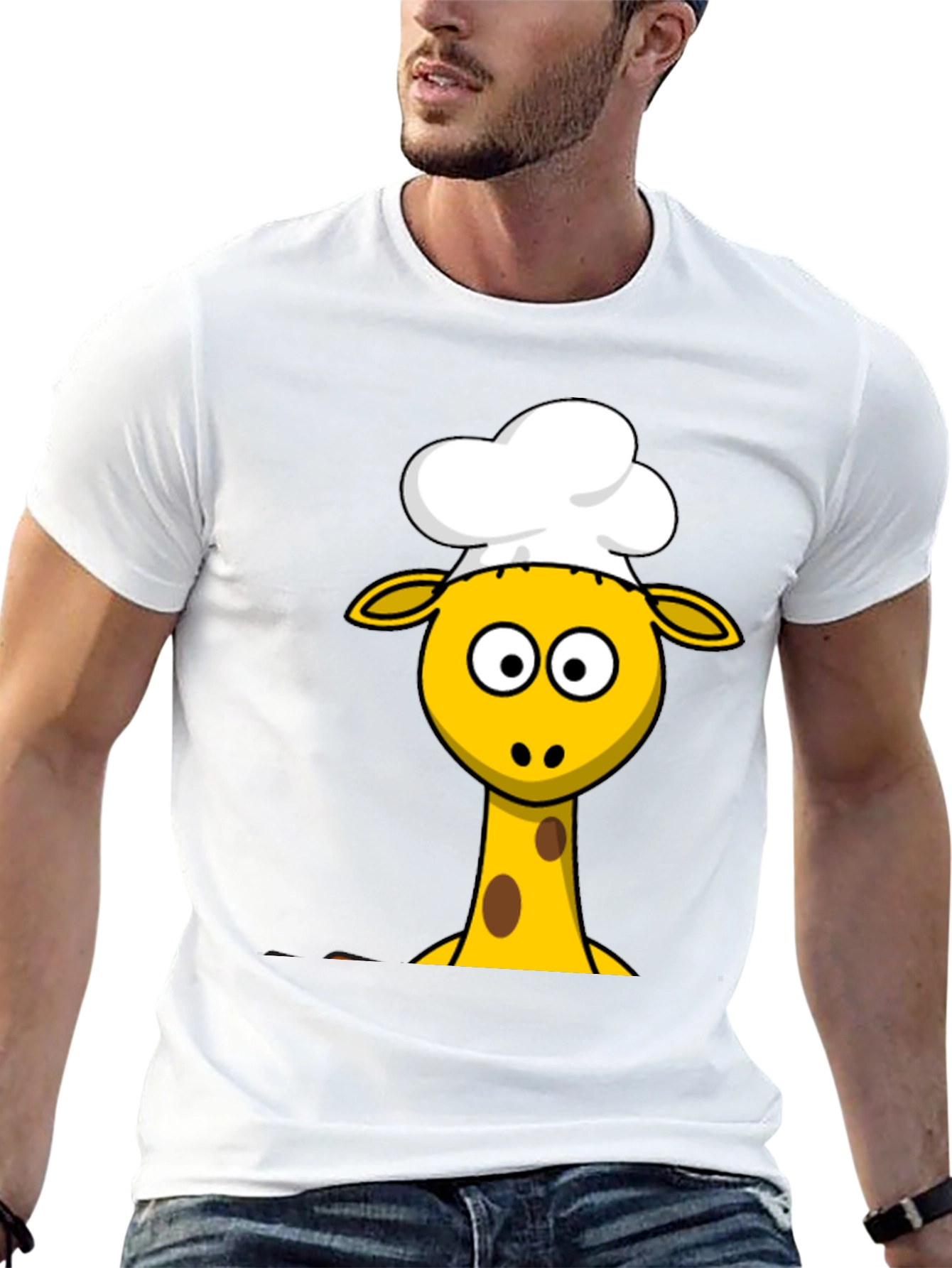 Chef Giraffe T-Shirt - Cartoon Animal Tee