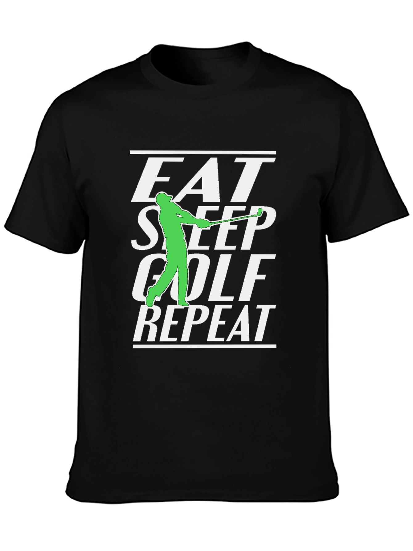 Eat Sleep Golf Repeat Graphic Tee
