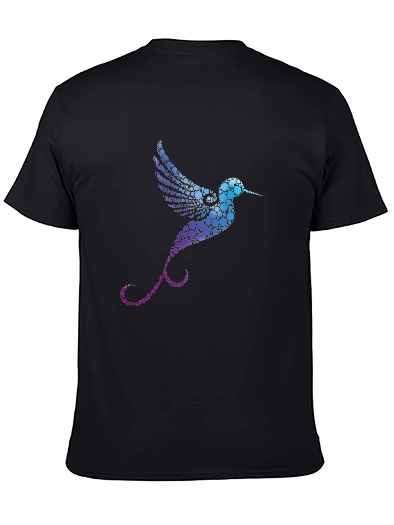 Hummingbird Graphic Print Black T-Shirt