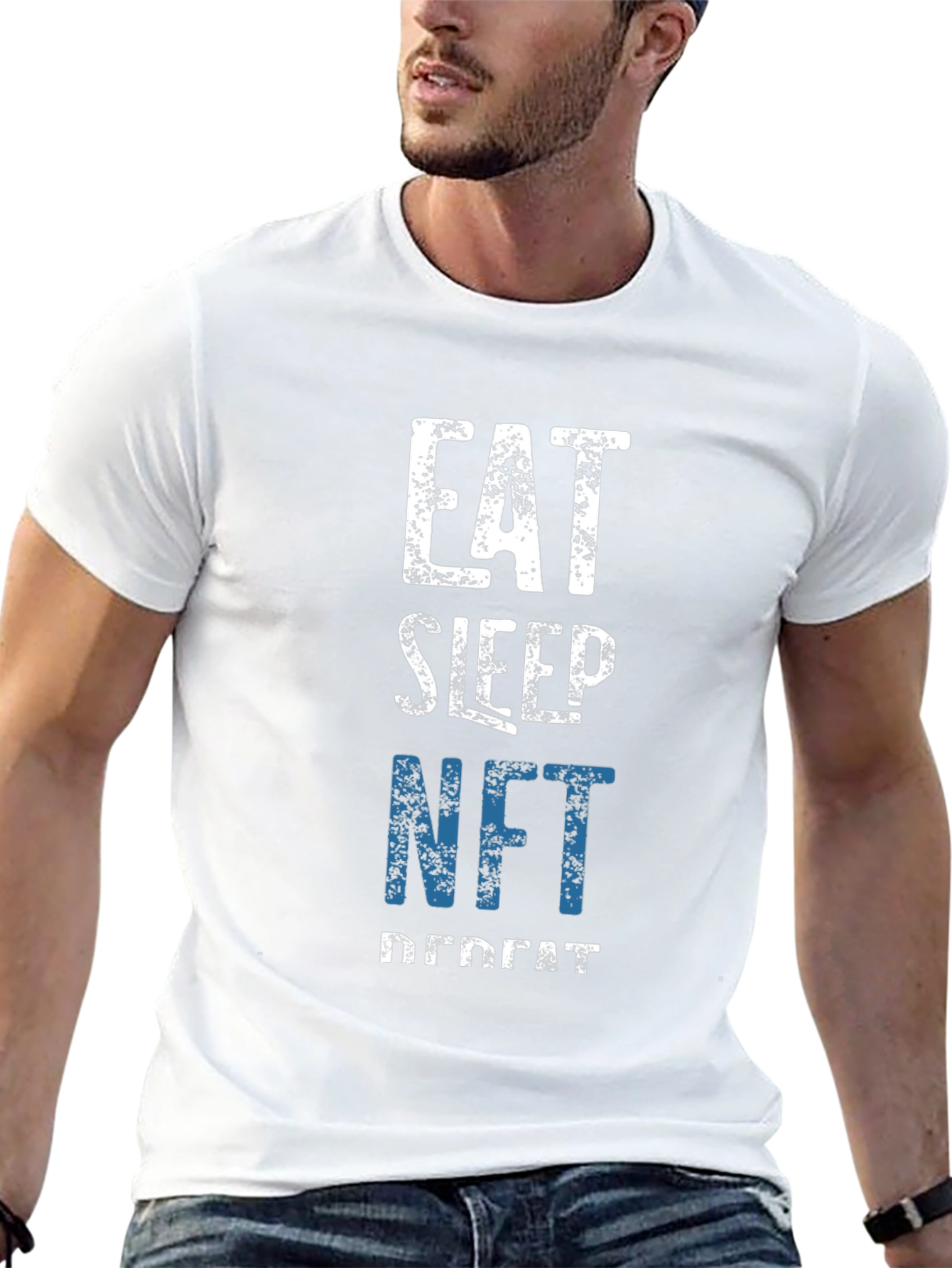 Eat Sleep NFT Repeat Graphic Tee